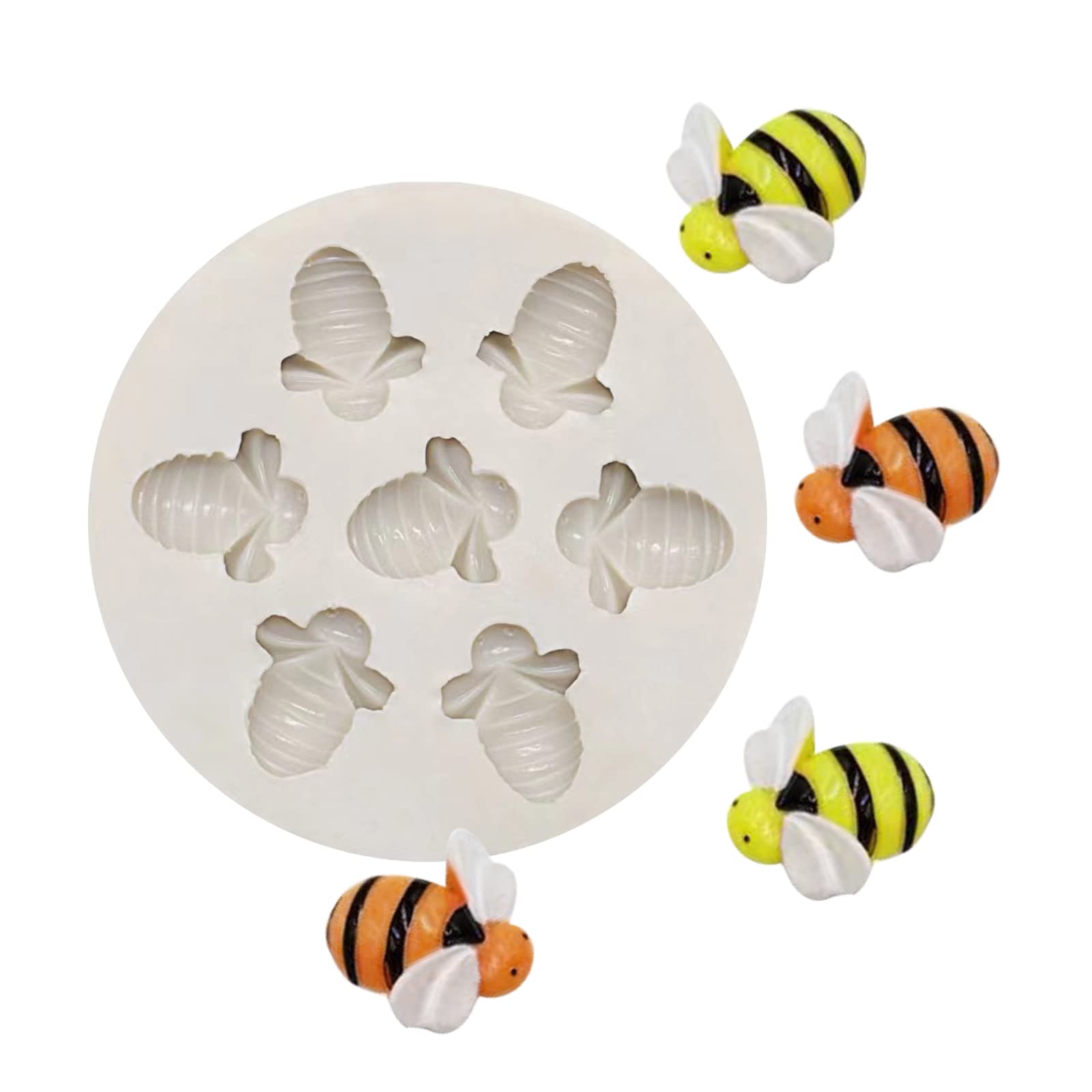 Premium 7-Cavity Bumble Bee Silicone Mold for Chocolate Making, Honeycomb Candy Molds - Food-Grade Baking Molds for Fondant, Cake Decorating, Sugar Cubes & DIY Candy (Perfect for Birthday Parties, Baby Showers & Holiday Treats)