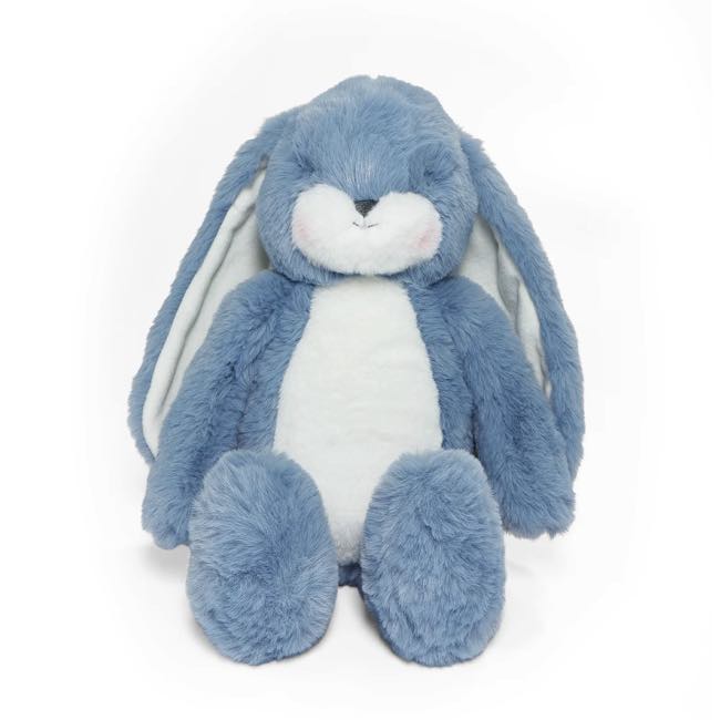 Bunnies By The Bay Little Nibble Plush Toy - Soft Blue Bunny Stuffed Animal for Babies & Kids | Perfect for Cuddling, Nursery Decor, and Gift Giving