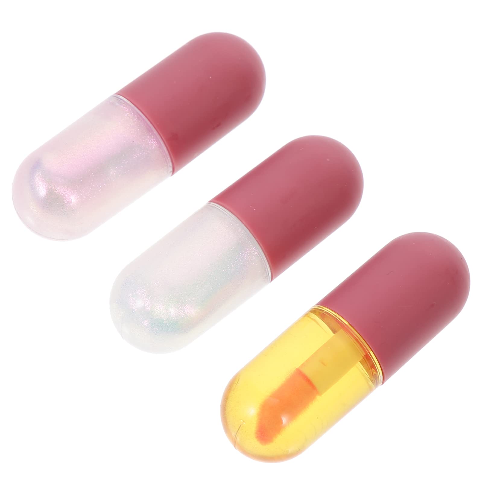 3pcs Lip Plumping Gloss with Tint - Hydrating Lip Oil for Moisture & Care - Portable Lip Gloss Set for Dry Lips - Perfect for Daily Use, Makeup & Night Lip Treatment
