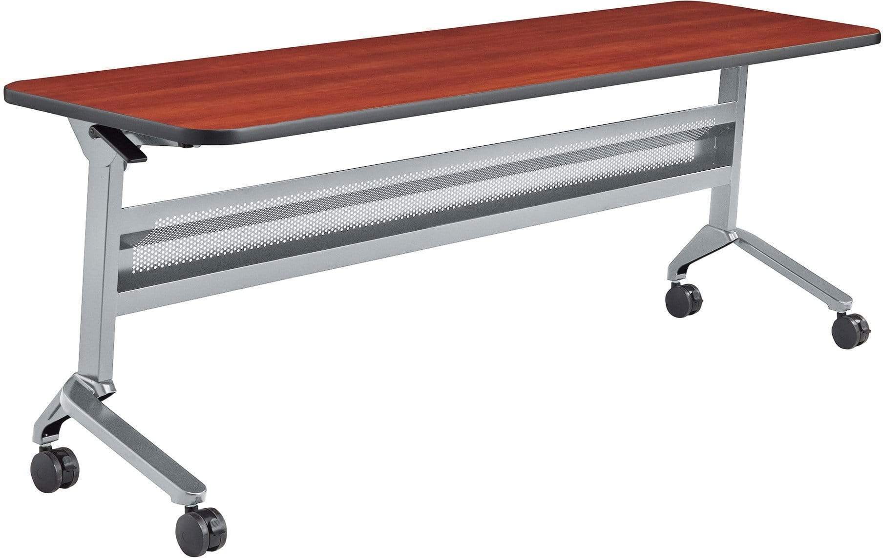 Safco Flip N Go 24 x 72 Inch Rectangular Training Table - Portable Folding Conference Table with Wheels (Model LF2472T) - Perfect for Classrooms, Meetings & Office Training Sessions