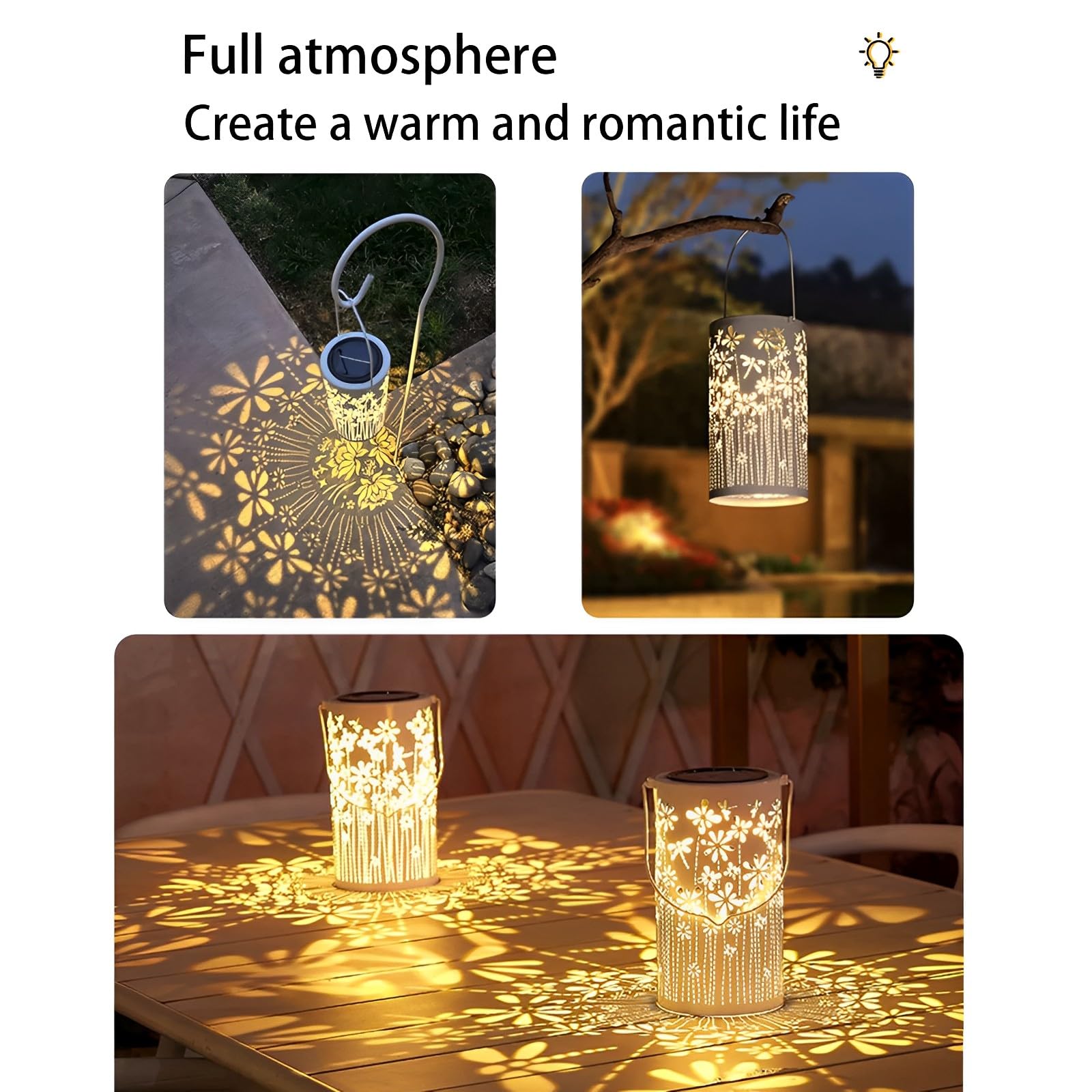 Solar Powered Outdoor Lantern Lights - Waterproof Hanging Garden & Patio Decor for Birthday Gifts (Women/Men/Dad) - Perfect for Backyards, Lawns, Pathways & Outdoor Parties