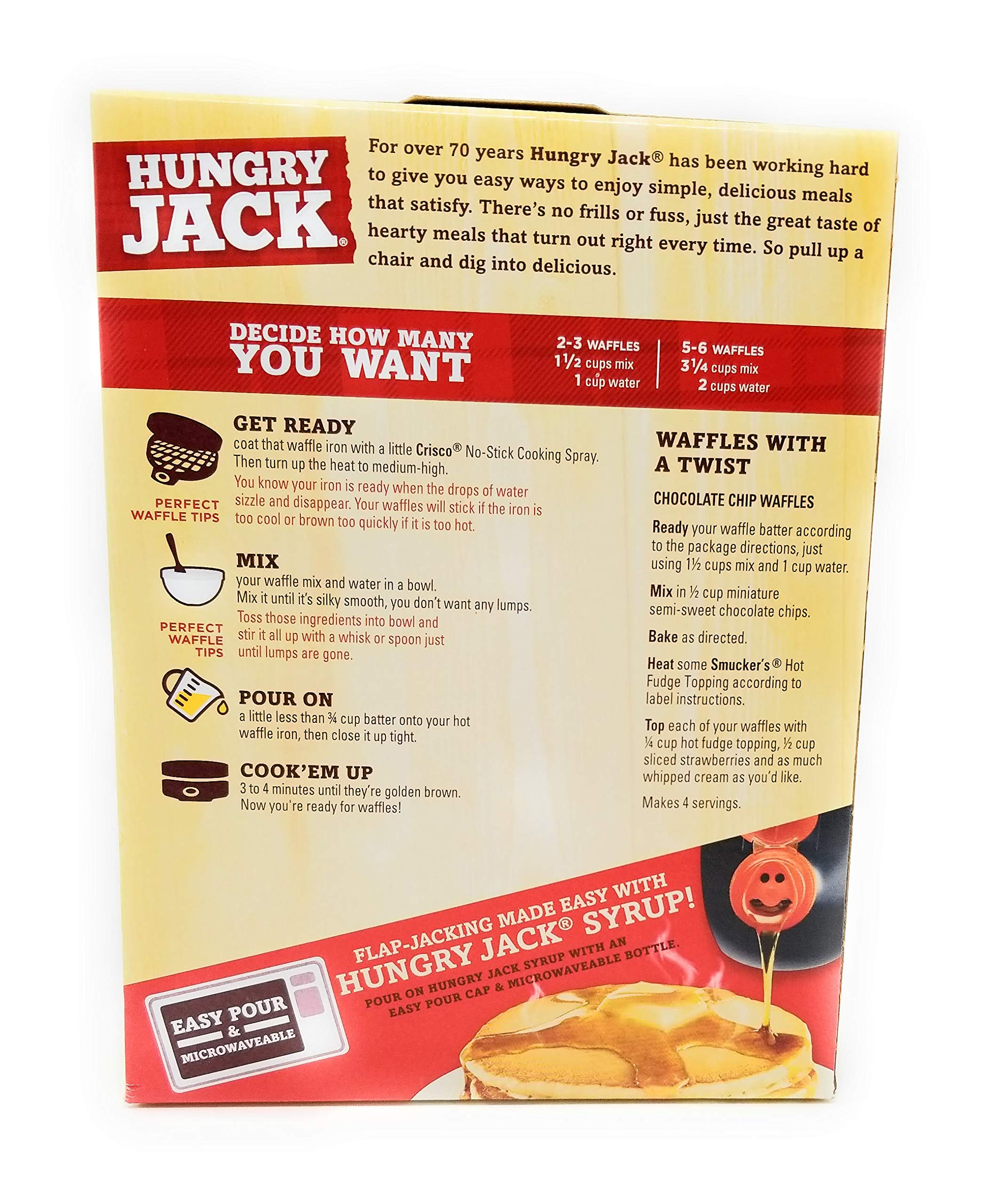 Hungry Jack Complete Belgian Waffle Mix - 2 Pack | Easy Breakfast & Dessert Waffle Maker Mix | Perfect for Family Brunch, Weekend Treats & Holiday Gatherings