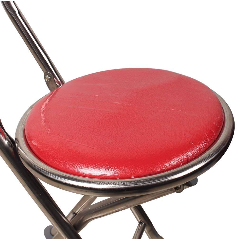 Lightweight Folding Walking Stick Seat with 4-Legged Alloy Frame - Supports 200kg Static Load, Breathable Design for Comfort - Perfect for Hiking, Travel, and Outdoor Activities