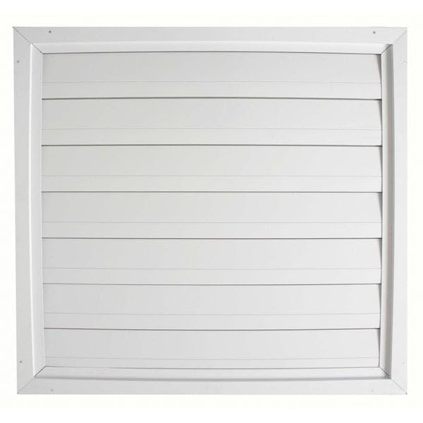 36 Inch White Painted Aluminum Fan Shutter - Durable Outdoor Ceiling Fan Cover for Patio, Porch & Garage Ventilation