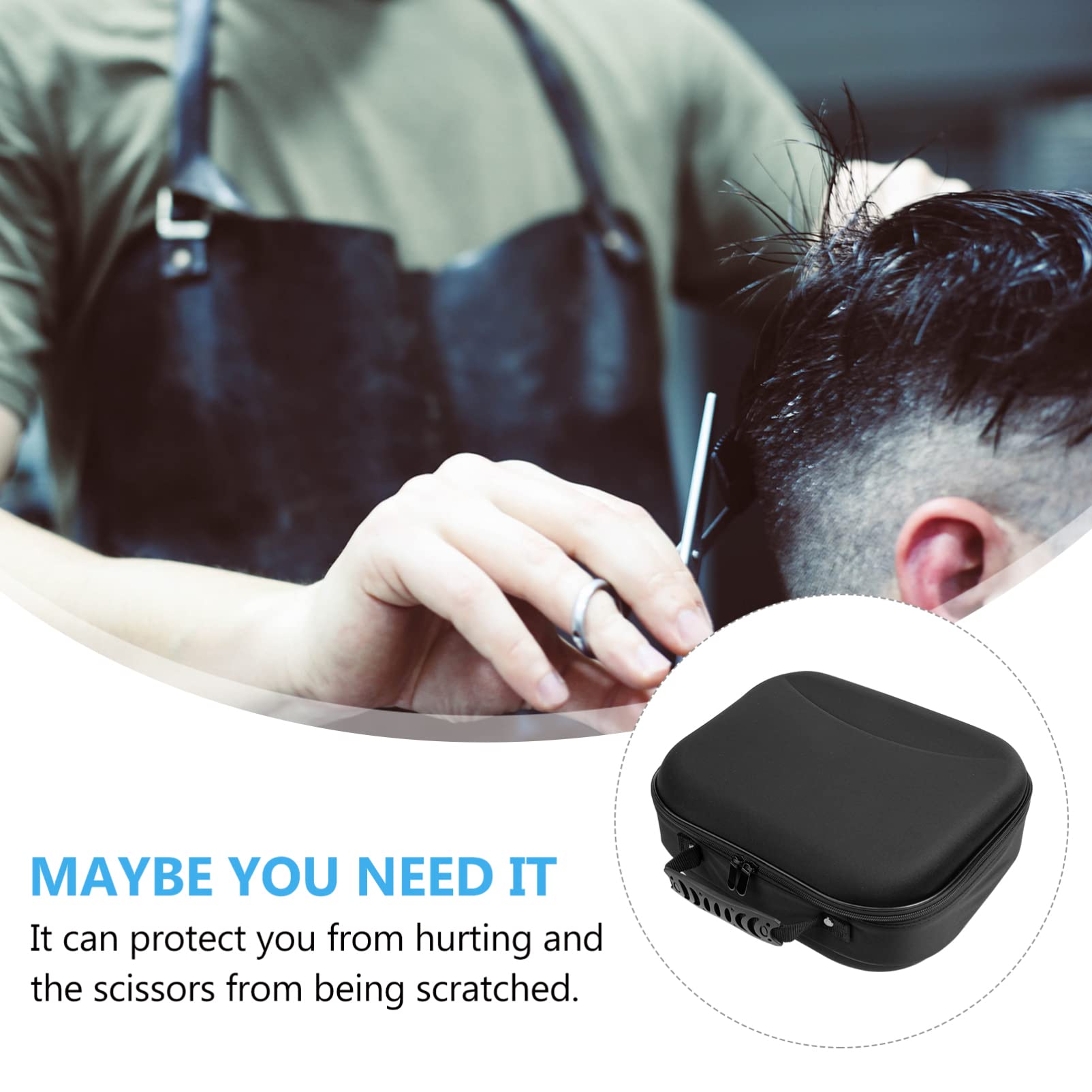 Professional Barber Clipper Bag - Electric Shaver Case & Hot Air Brush Organizer for Travel | Waterproof Makeup Toiletry Bag with Multiple Pockets | Perfect for Hairdressing Kit, Cosmetics, Hair Dryer & Styling Tools Storage | Salon, Home & Travel Use