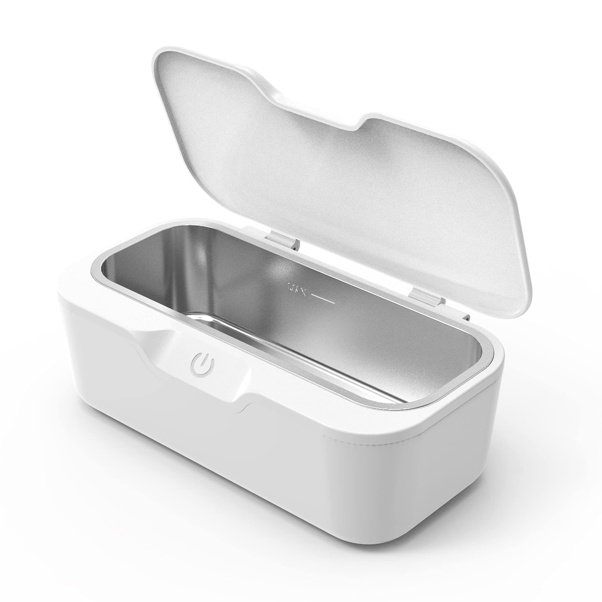Ultrasonic Jewelry Cleaner 550ml with Stainless Steel Tank - 48KHz 25W Portable Ultrasonic Cleaner for Rings, Eyeglasses, Watches, Dentures, Makeup Brushes & Razors | Perfect for Home, Travel & Professional Use