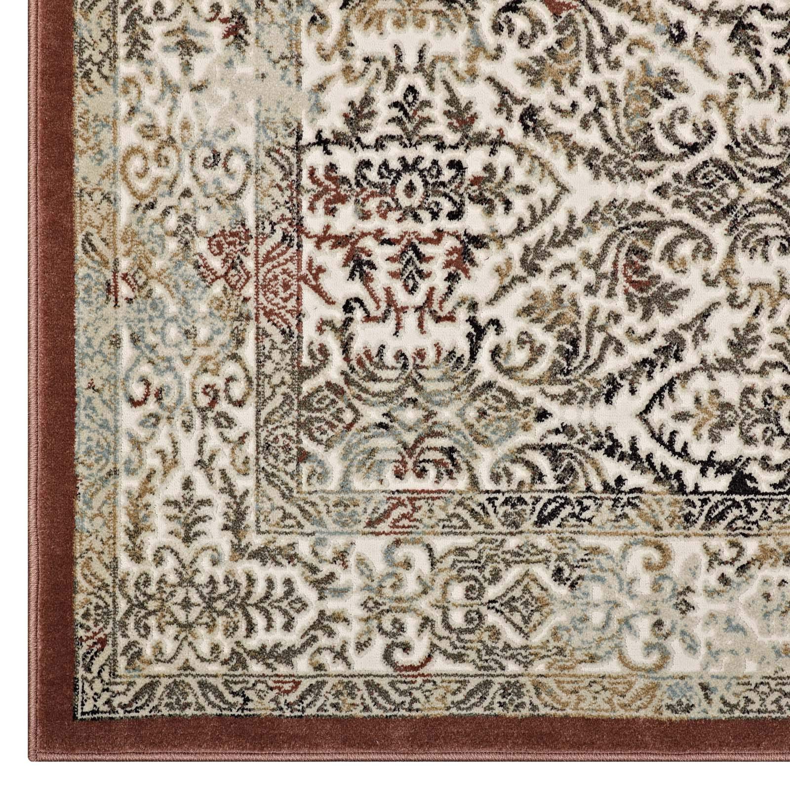 Industrial Country Cottage Farm Beach House Living Lounge Area Rug - Soft Fabric Floor Carpet in Brown Tan - Perfect for Living Rooms, Bedrooms & Cozy Spaces