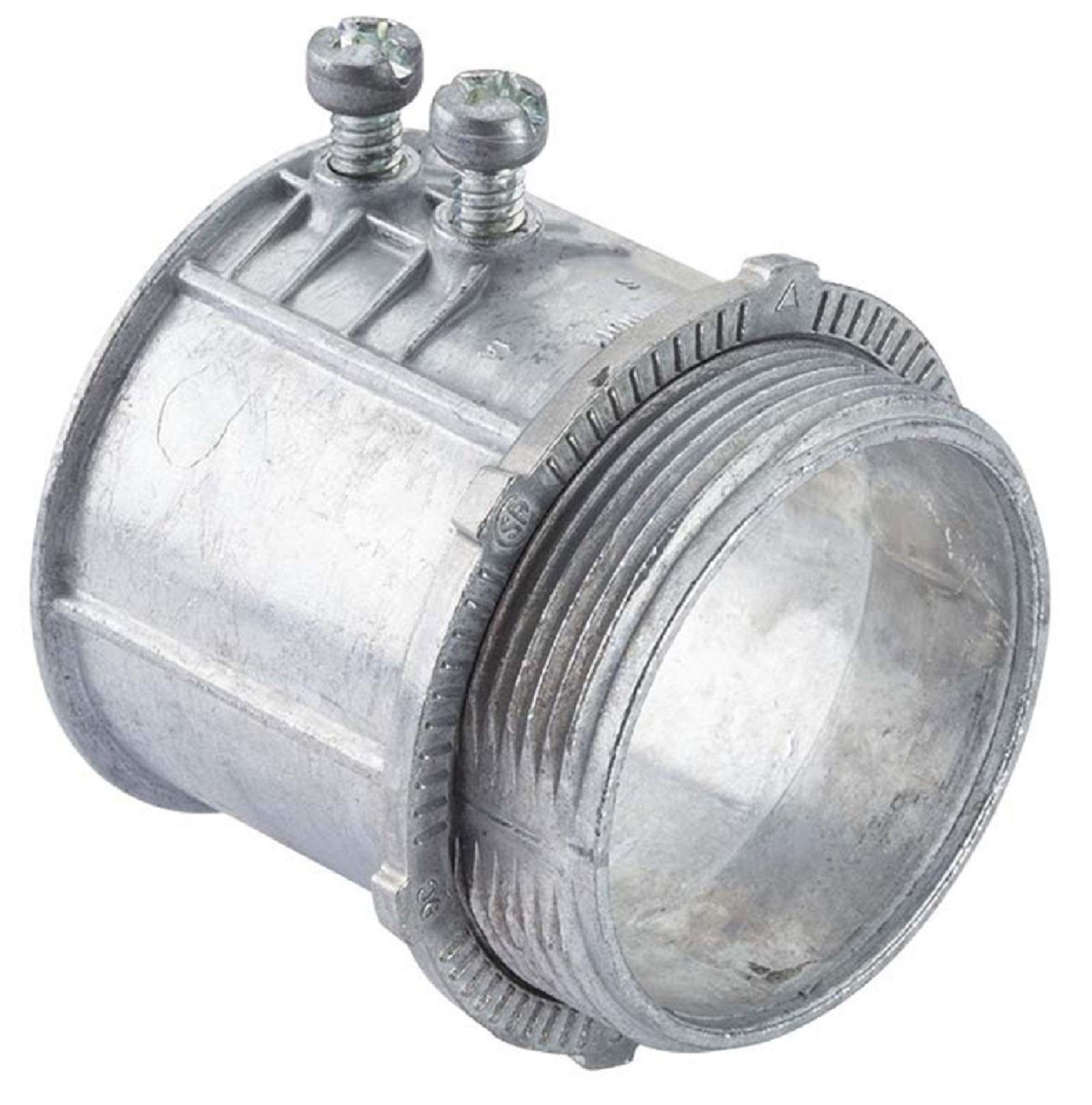 Halex 1-1/2 Inch Electrical Metallic Tube (EMT) Set-Screw Connector - 12315 - 1 per Pack - for Secure Conduit Connections in Commercial and Residential Wiring Projects