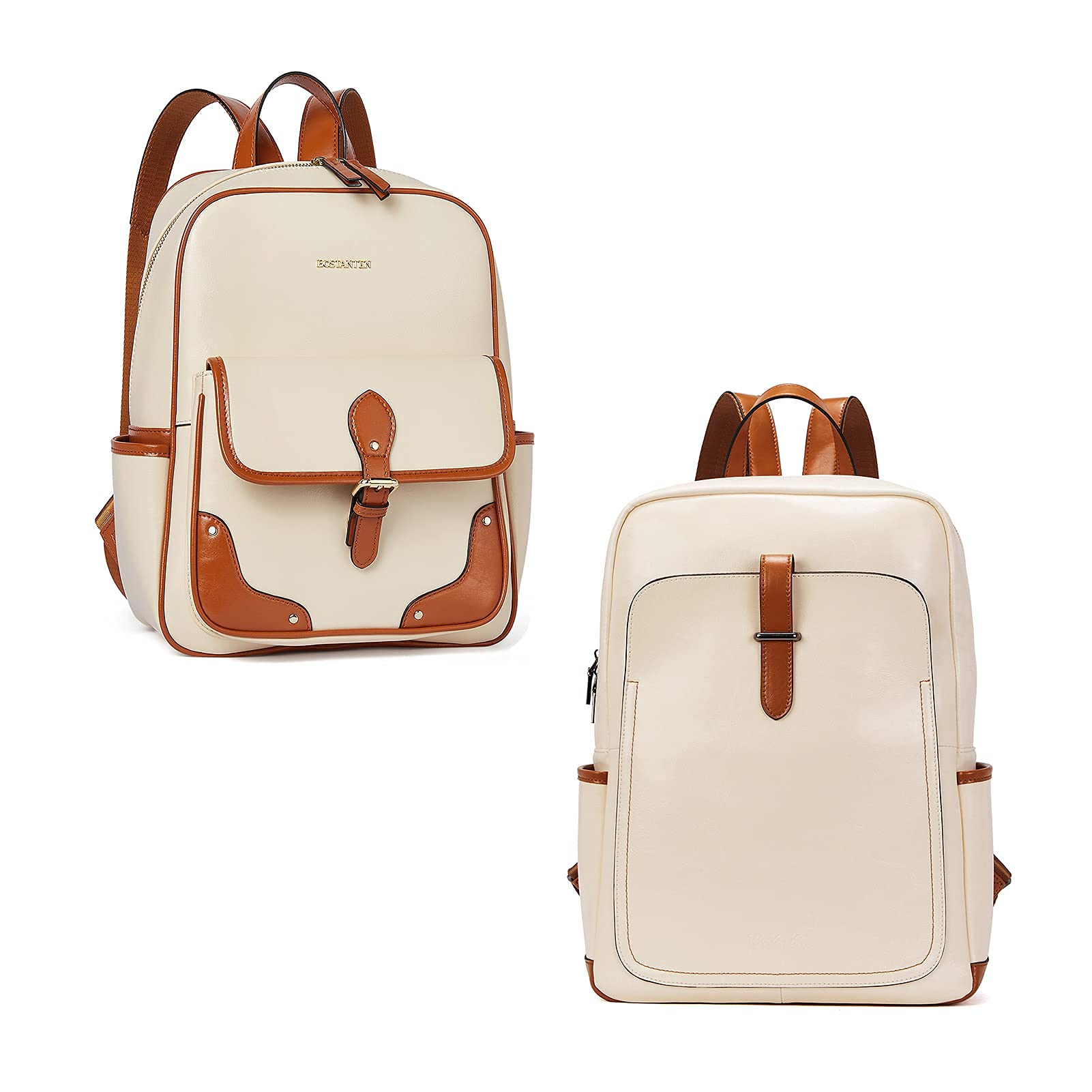 BOSTANTEN Genuine Leather Women's Backpack Purse - Stylish Small Fashion Backpack & Laptop Bag for College, Work & Travel | Perfect for Daily Use, Commuting & Casual Outings