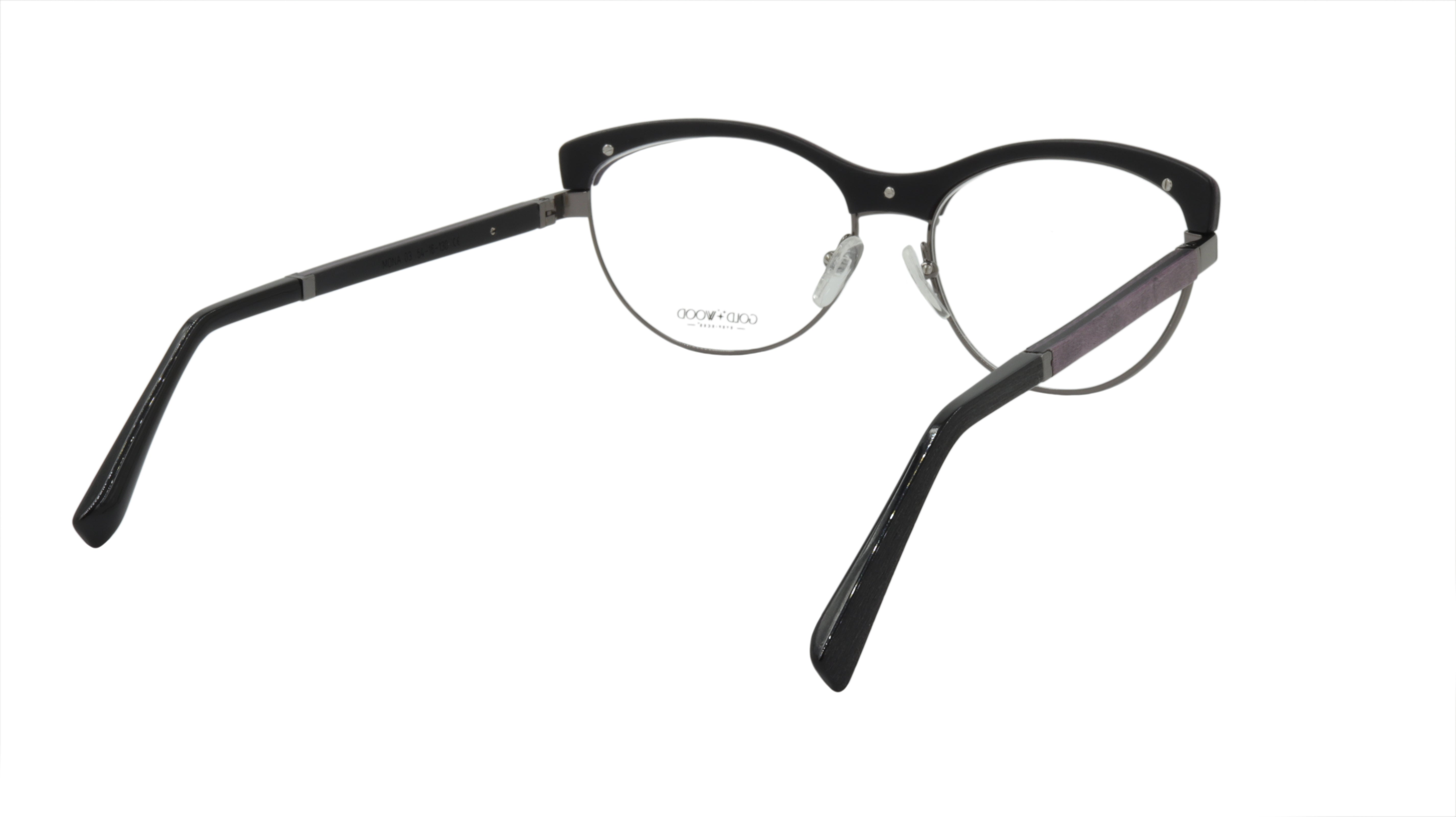 Premium GOLD & WOOD Eyewear with Bold Purple & Black Wood Accents - Stylish Unisex Glasses for Fashion, Outdoor & Special Occasions