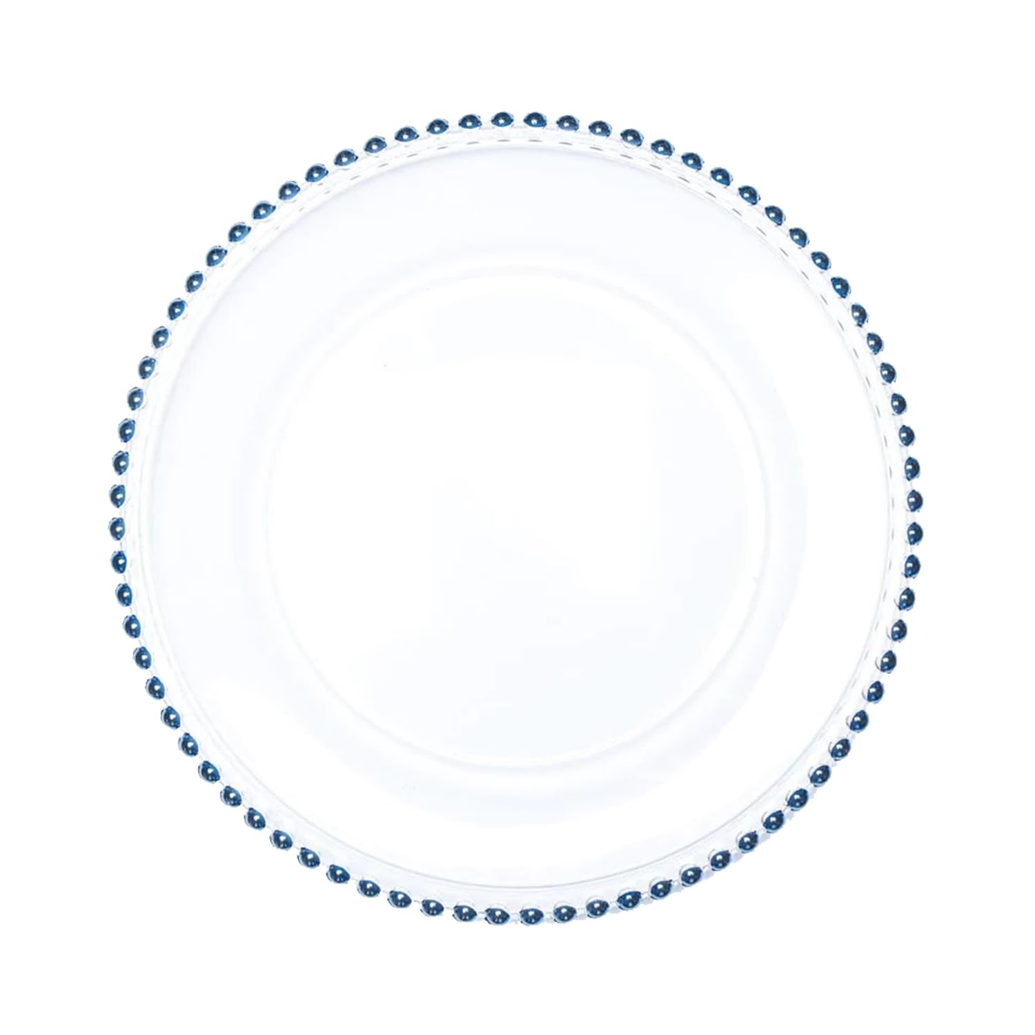 MYEventProducts 8 Pack - 13 Inch Blue Glass Charger Plates for Weddings, Parties & Formal Dinners | Heavy Duty, Durable & Sturdy Charger Plates | Elegant Table Setting Decor | Perfect for Wedding Receptions, Banquets & Holiday Dinner Parties (Blue)
