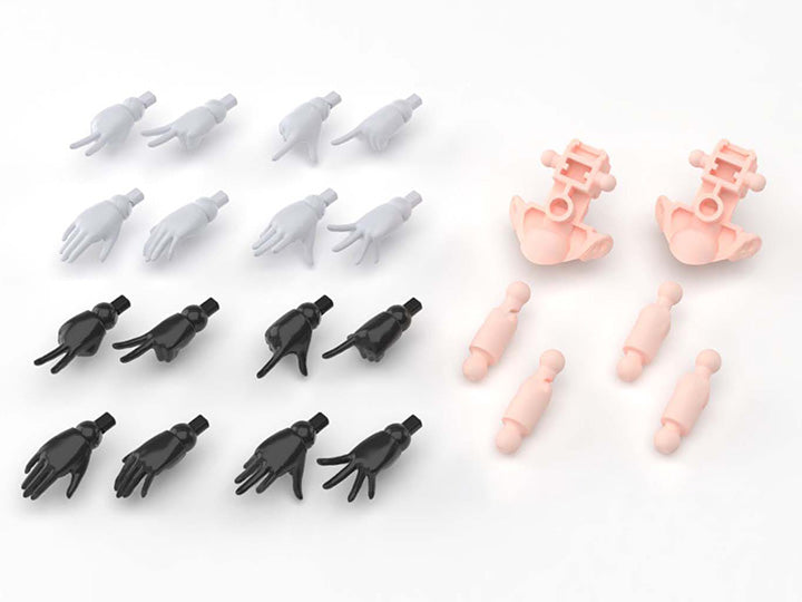 Bandai 30 Minutes Sisters 30MS Option Hand Parts (Black & White) - Model Kit Accessories for Customizing Anime Action Figures | Perfect for DIY Collectors & Scale Model Builders