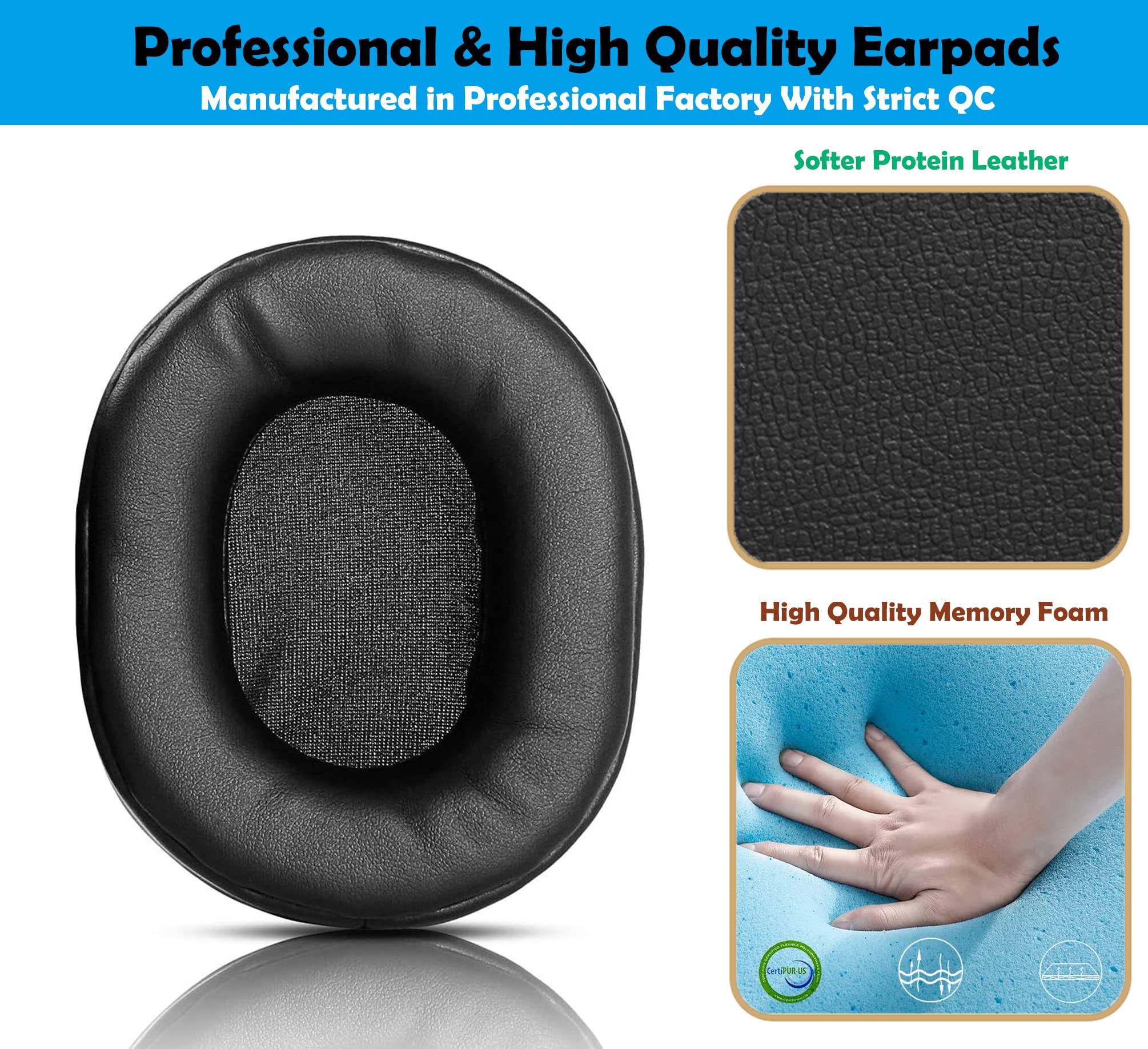 Premium Noise Isolation Headphone Earpads - Replacement Ear Cushions Compatible with Thomson WHP3311BK & WHP3311W Headphones | Perfect for Office, Gaming & Travel Use