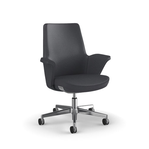Premium SUMMA Humanscale Office Chair with Polished Aluminum Frame & Genuine Leather - Ergonomic Design for Home & Workspace Comfort