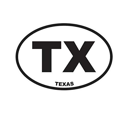 EW Designs Texas State Oval Vinyl Sticker Decal - 5