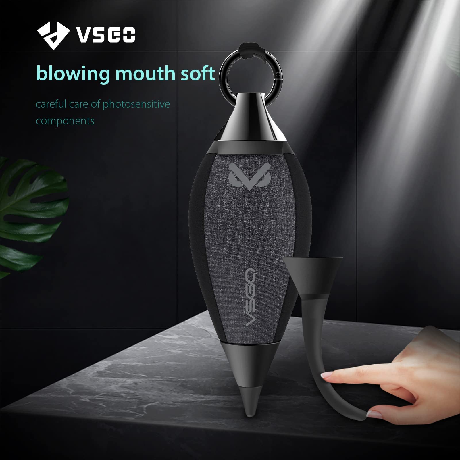 VSGO VS-A3E Professional Camera Cleaning Kit - Portable Bag, Air Blower, Lens Cleaning Pen, Spray, Cotton Swabs & Microfiber Cloth with V-B03E Outdoor Air Blower | Perfect for DSLR, Mirrorless & Action Camera Maintenance