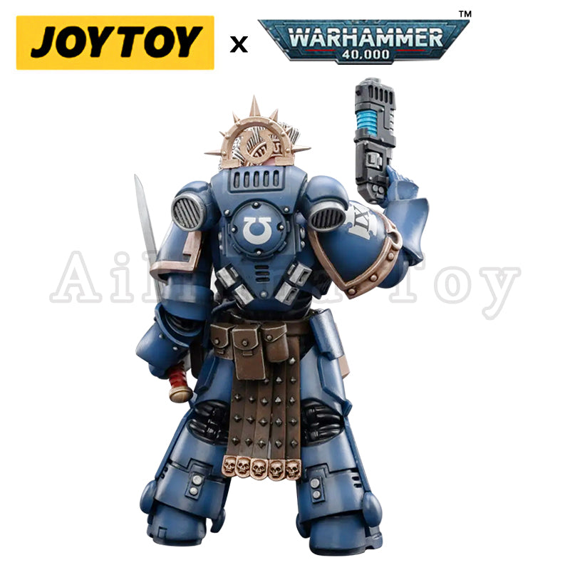 1/18 JOYTOY Warhammer 40K Ultramarines Veteran Sergeant Icastus Action Figure - Collectible Miniature for Tabletop Gaming & Display