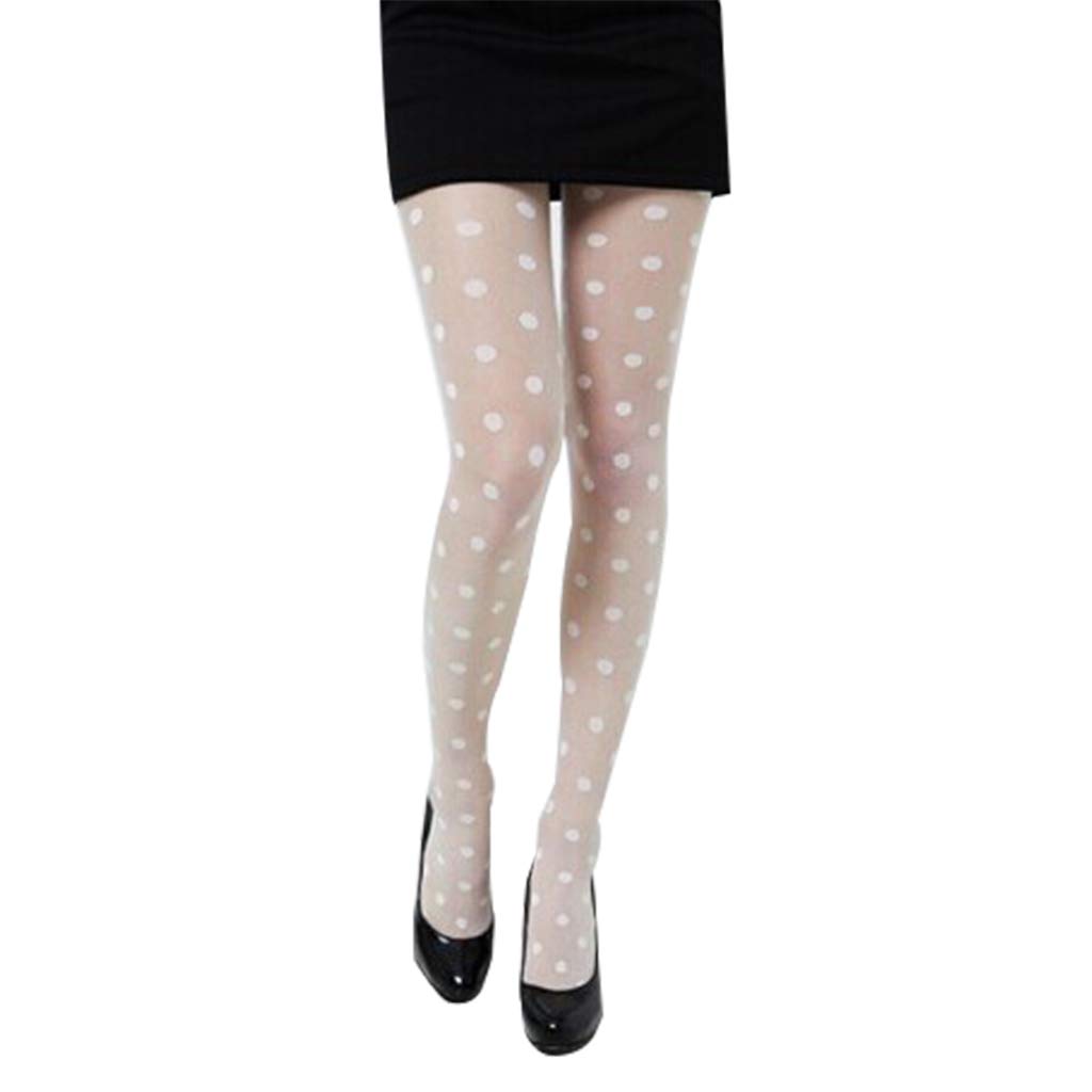 Youngy Women's Polka Dot Pantyhose - Sexy Printed Tights for Party & Office