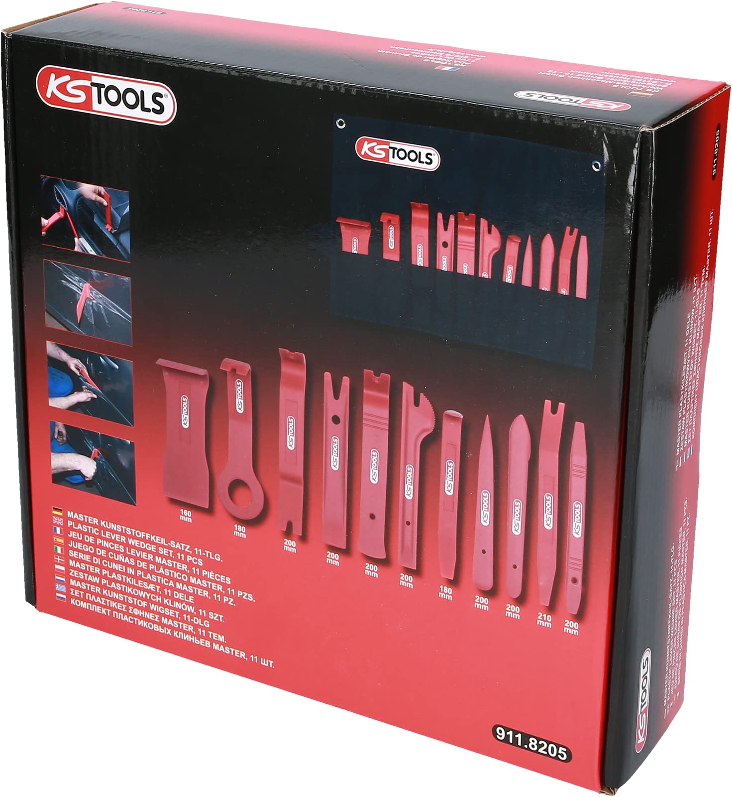 KS Tools 911.8205 Plastic Wedge Set (11pcs) for Auto Repair & Maintenance
