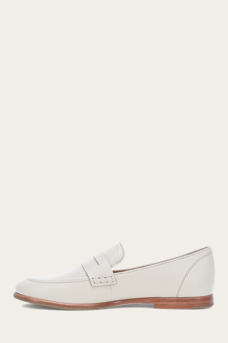 Faith Loafer Shoes for Women - Ivory Slip-On Comfortable Flats - Perfect for Office, Casual Wear & Travel