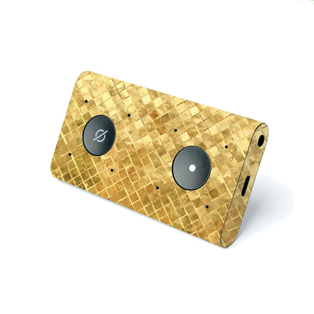 MightySkins Vinyl Decal Wrap Cover for Amazon Echo Auto - Gold Tiles Design | Protective & Durable Skin | Easy to Apply & Remove | Made in USA | Perfect for Car, Home & Office Customization