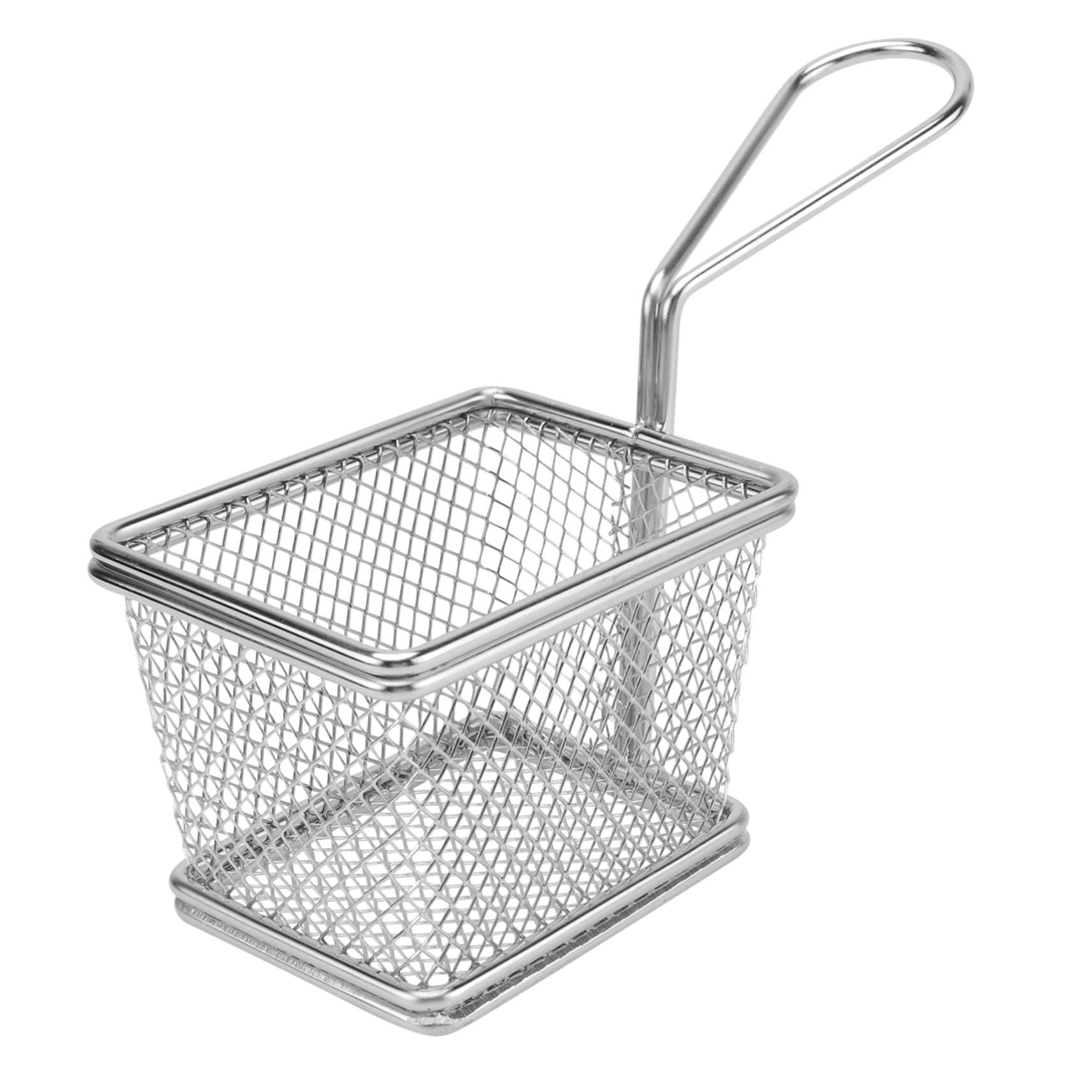 DOITOOL Stainless Steel Square Fry Basket - 1 Pc Wire Mesh Chip Basket for Frying Chicken, Fries & Chips - Durable Kitchen Strainer & Filter Spoon - Perfect for Restaurants, Food Trucks & Home Cooking