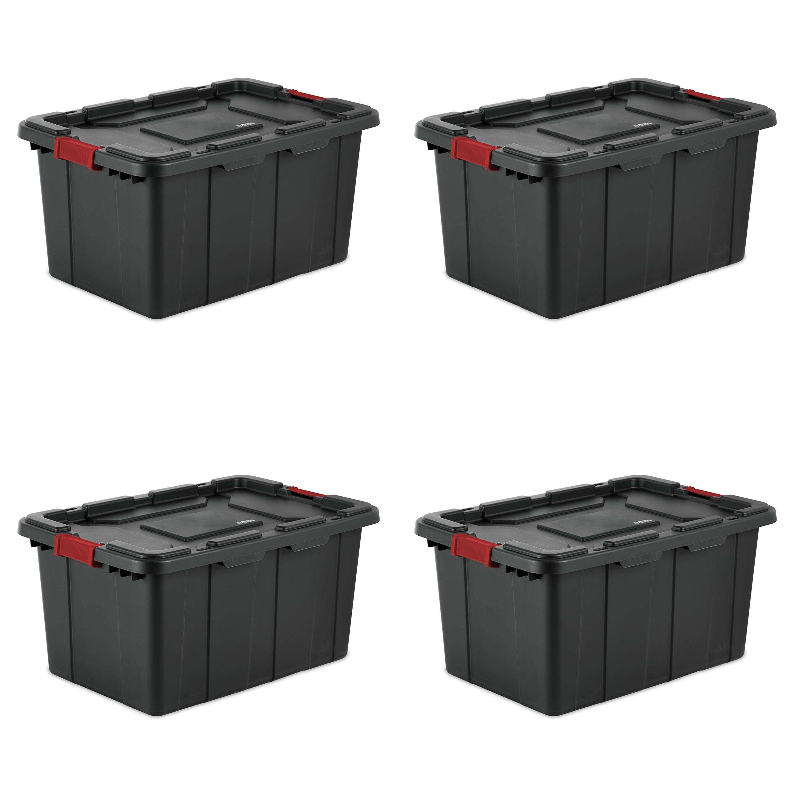 Sterilite Heavy-Duty Storage Bins Bundle - 15 Gallon (6-Pack) & 27 Gallon (4-Pack) Plastic Totes with Secure Latching Lids - Perfect for Home Organization, Garage Storage, and Industrial Use