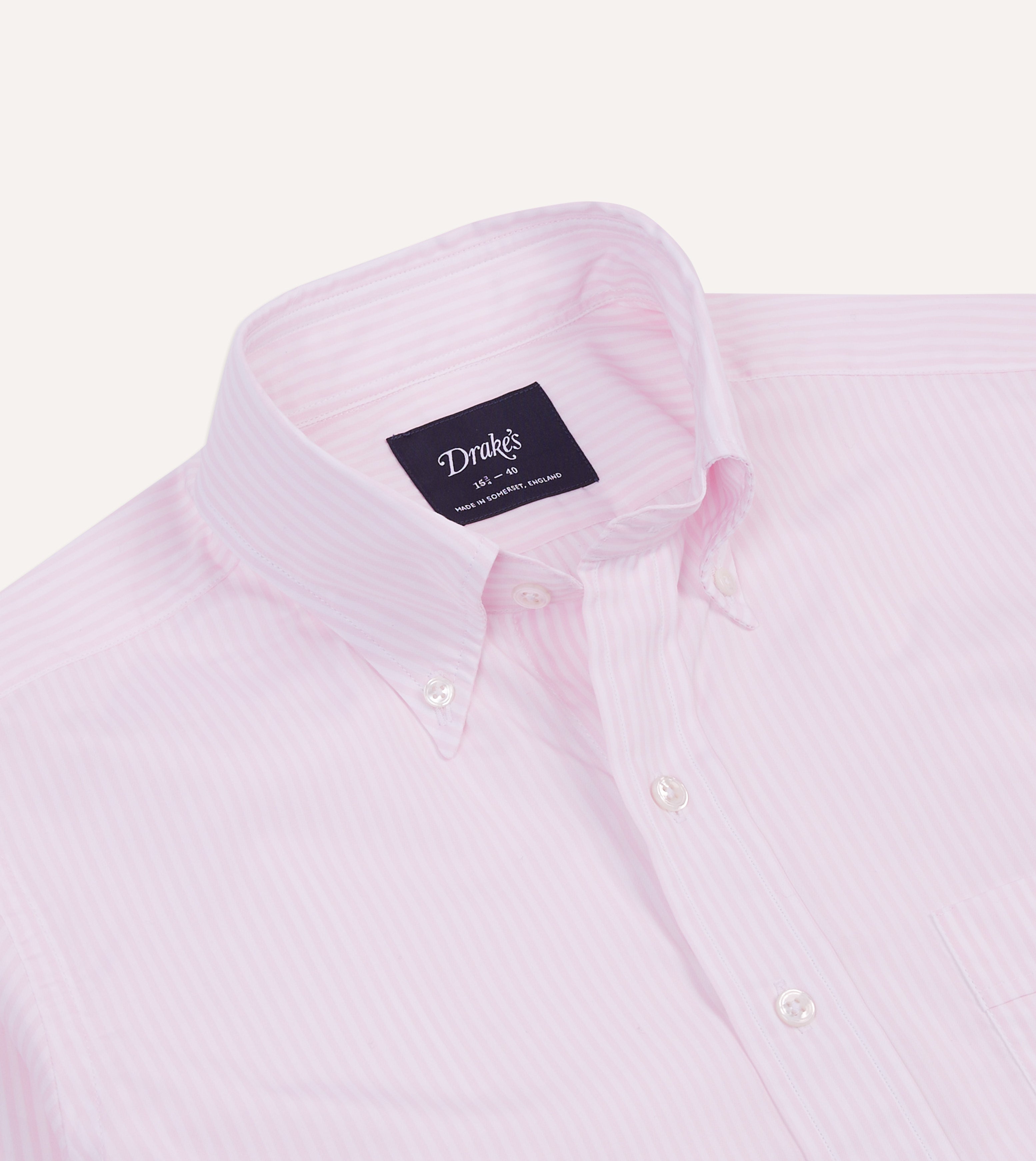 Stylish Pink Narrow Stripe Cotton Poplin Button Down Shirt for Women | Casual & Office Wear | Perfect for Business, Dating & Everyday Outfits