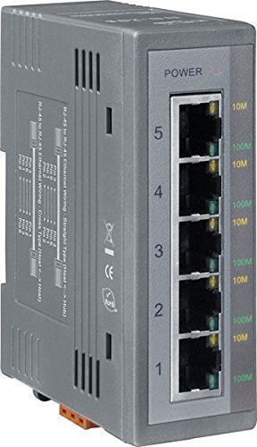 NS-205 10/100Mbps Unmanaged 5-Port Industrial Ethernet Switch with DIN Rail Mount - Reliable Networking for Harsh Environments, Factory Automation & IoT Applications