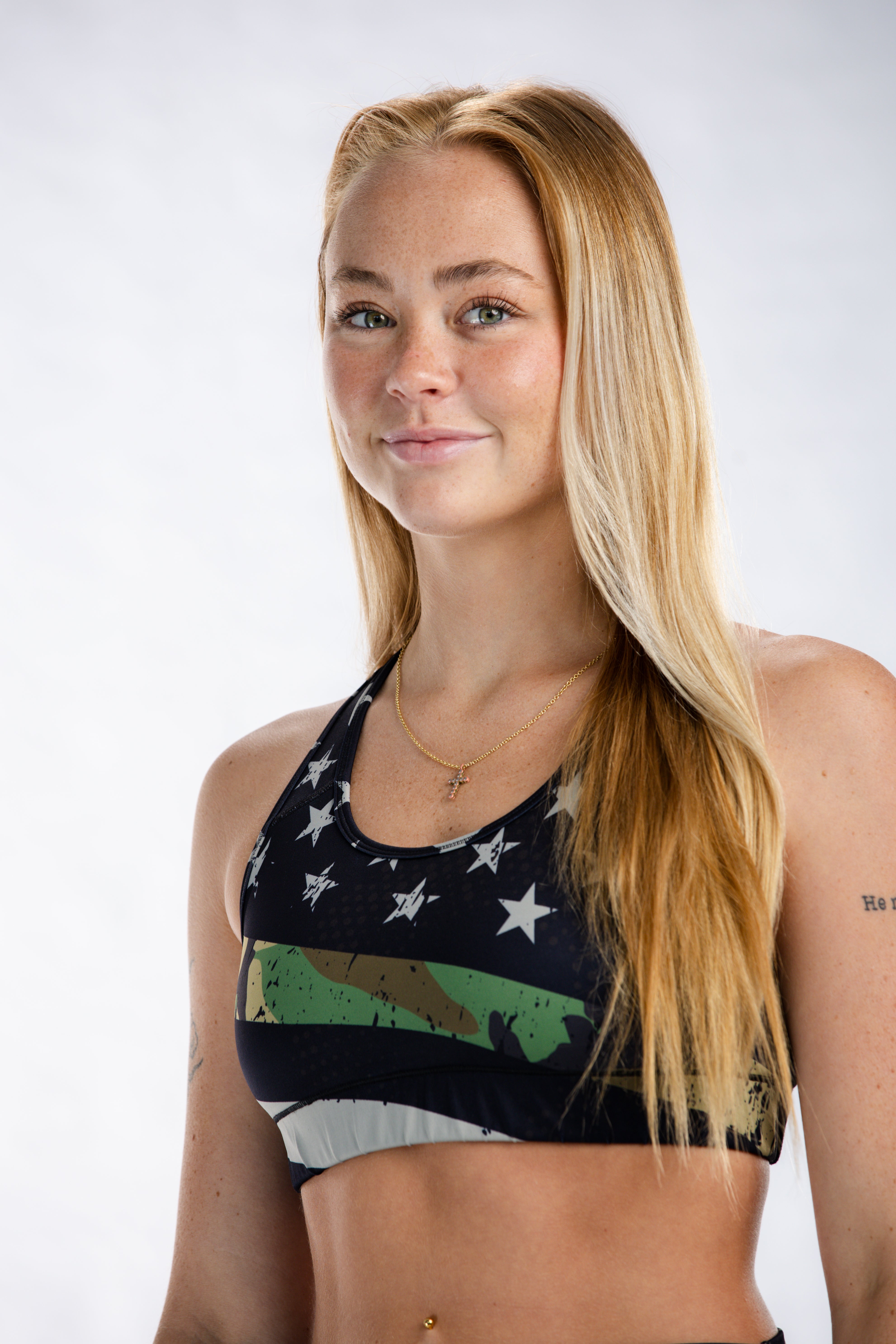 Empowered Women's Sports Bra - Camouflage Print Activewear for Yoga, Running & Gym Workouts | Comfortable & Supportive Fitness Apparel
