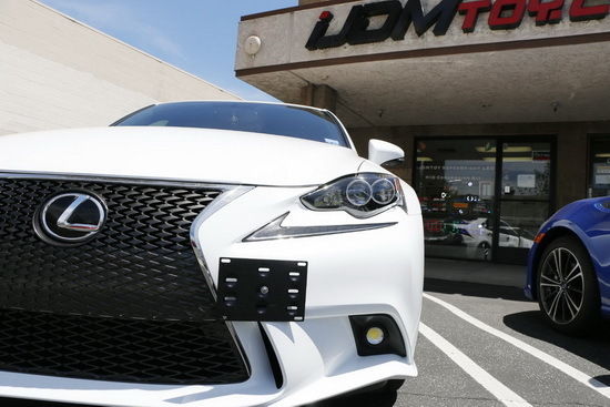 Flush Design Front Bumper Tow Hook License Plate Mount Bracket for Lexus IS CT - Perfect for Off-Roading, Car Shows & Street Legal Compliance