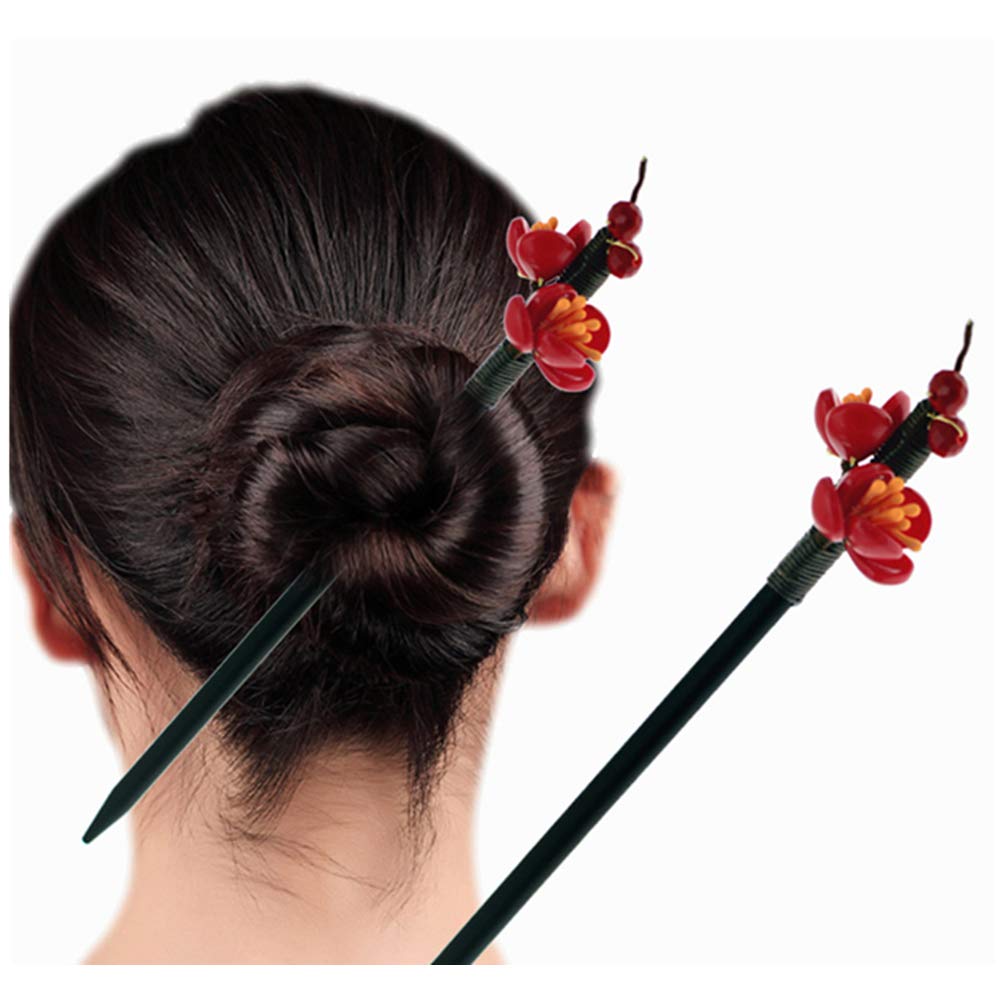 10 Pcs Wooden Hair Sticks - Chinese Retro Handmade Hairpins for Women, Hair Accessories & Headdress, DIY Hair Styling for Weddings, Parties & Daily Use