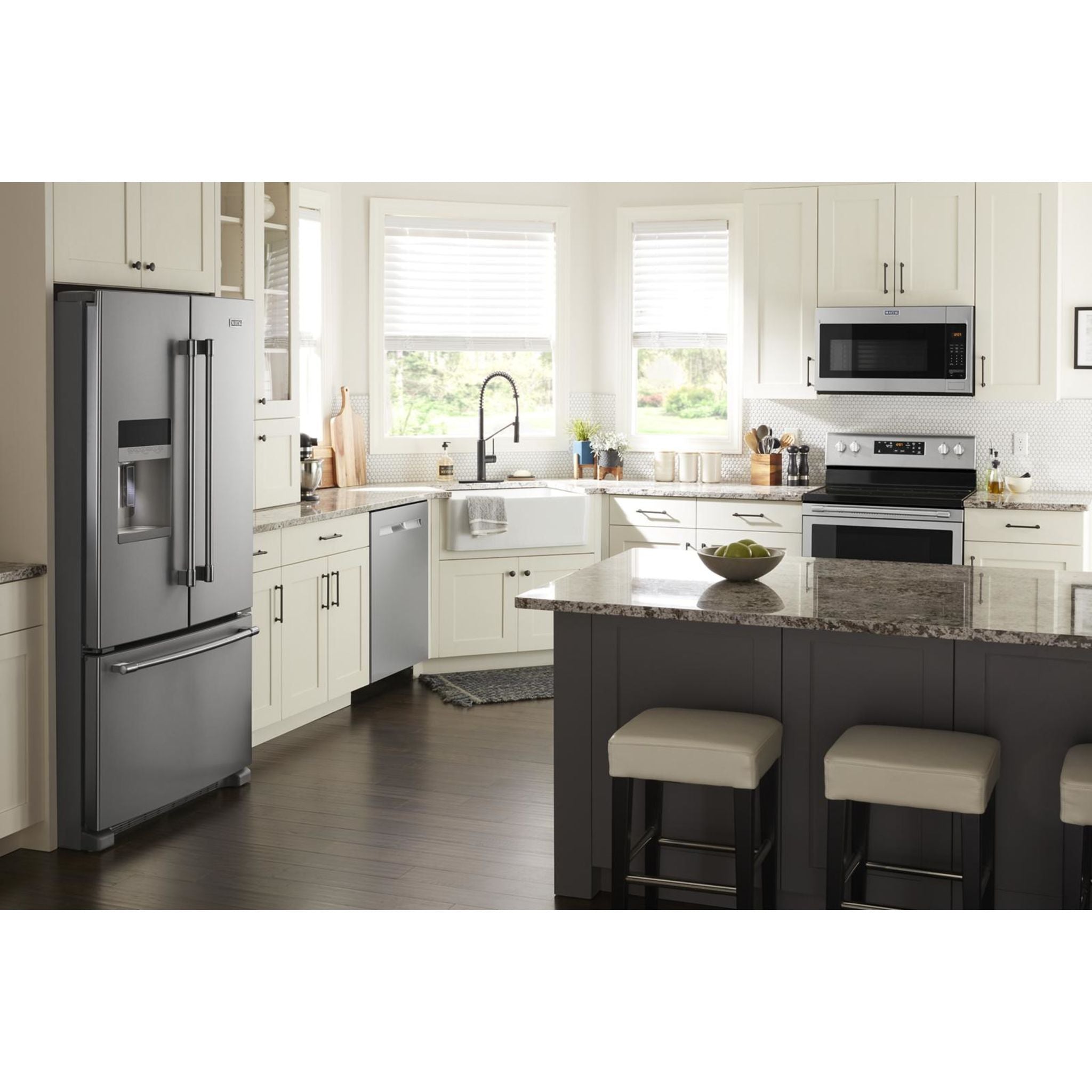 Maytag MSS25C4MGZ 25.6 Cu. Ft. Side by Side Refrigerator - Fingerprint Resistant Stainless Steel, Energy Star Certified - Perfect for Large Families & Open Kitchen Designs