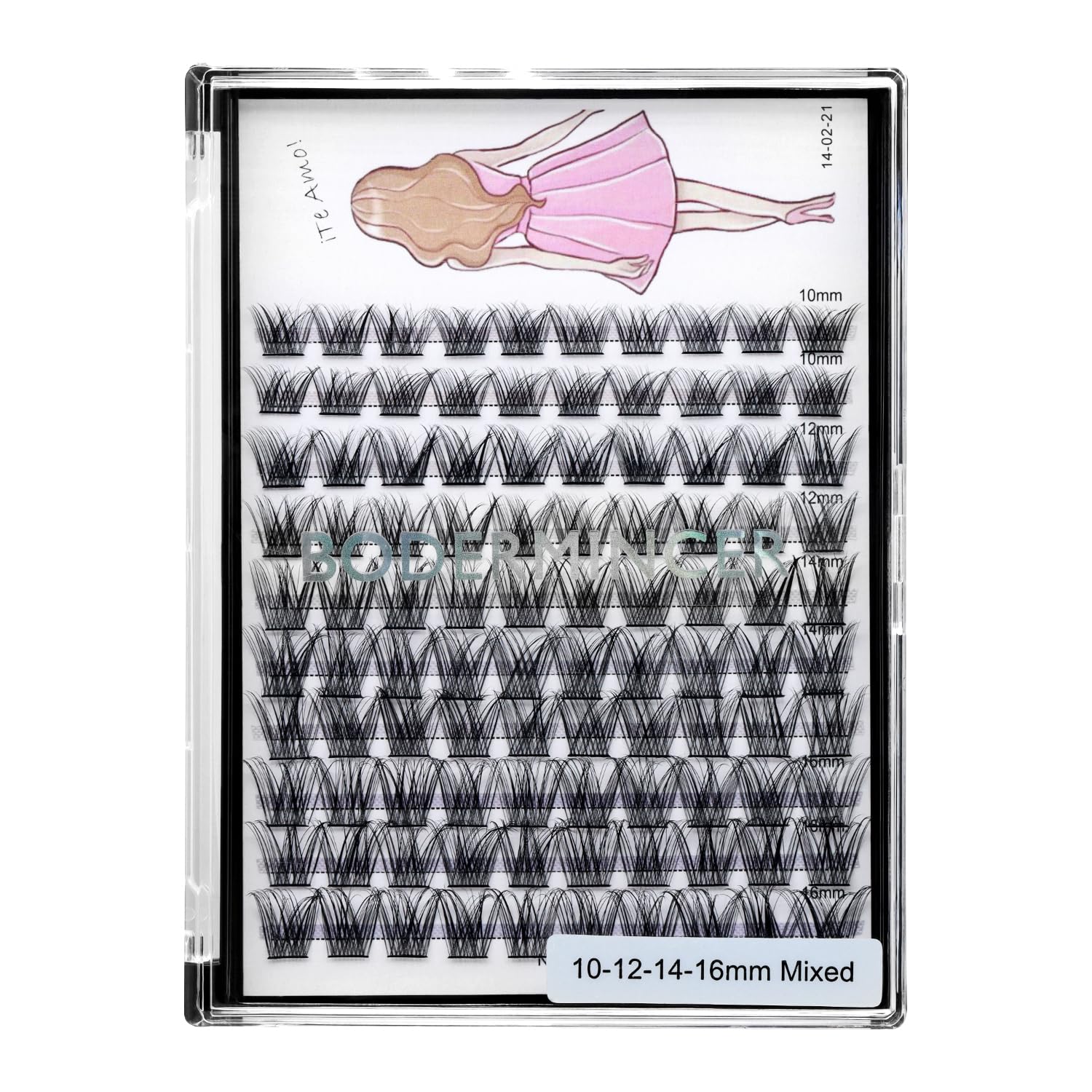 Premium 3D Russian Volume Mink Cluster Eyelash Extensions - 10-12-14-16mm MIX D Curl Individual Lashes for Natural Look | Professional Faux Eyelashes for Daily Wear, Parties & Special Occasions