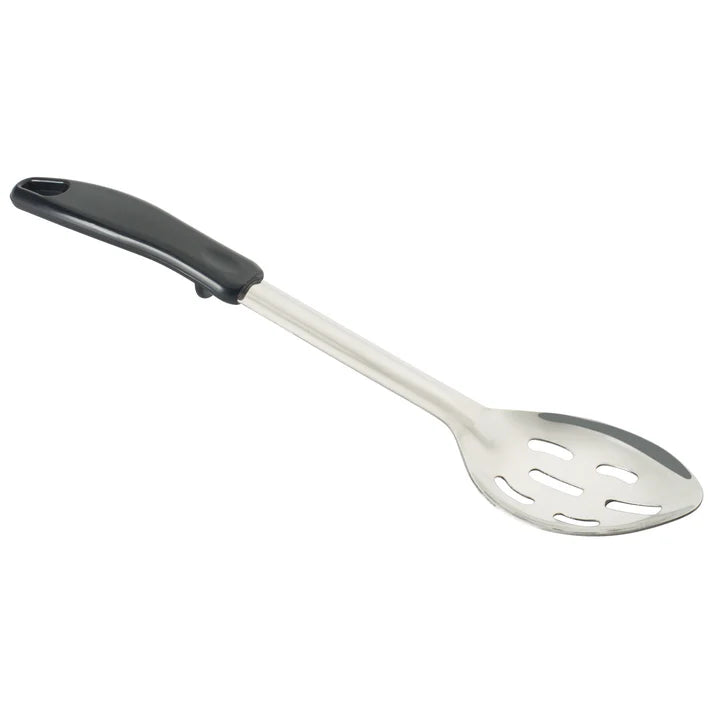 Winco 13 Slotted Basting Spoon with Black Handle - Professional Kitchen Utensil for Cooking, Baking & Serving - Perfect for Sauces, Soups & Deep Frying