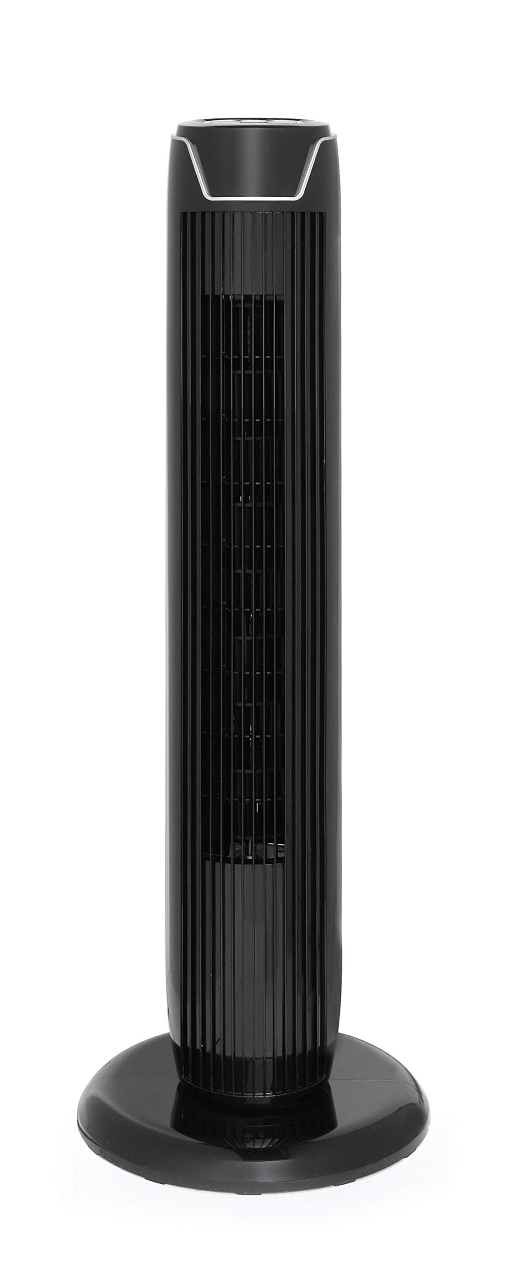 SPT SF-1536BK Black Oscillating Tower Fan with Remote Control, 3-Speed Settings & 12-Hour Timer - Perfect for Bedroom, Living Room and Office Cooling