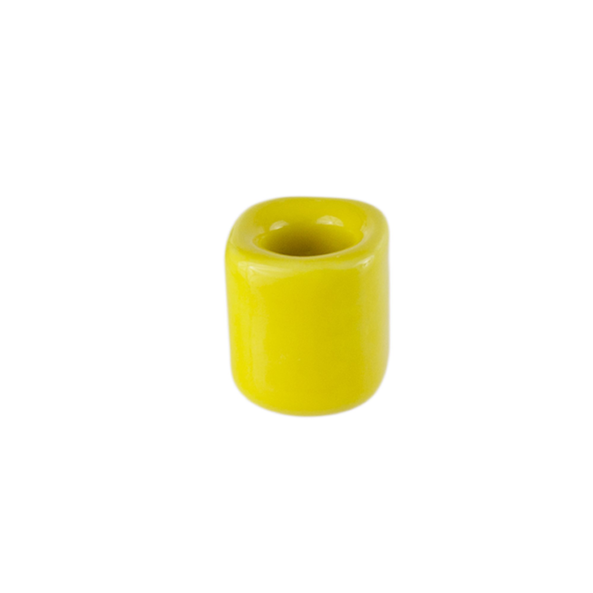 10-Pack Yellow Ceramic Chime Candle Holders for Rituals, Spells & Witchcraft - Perfect for Wiccan Supplies, Vigil Lights & Spiritual Practices - Ideal for Meditation, Altar Decor & Magical Ceremonies