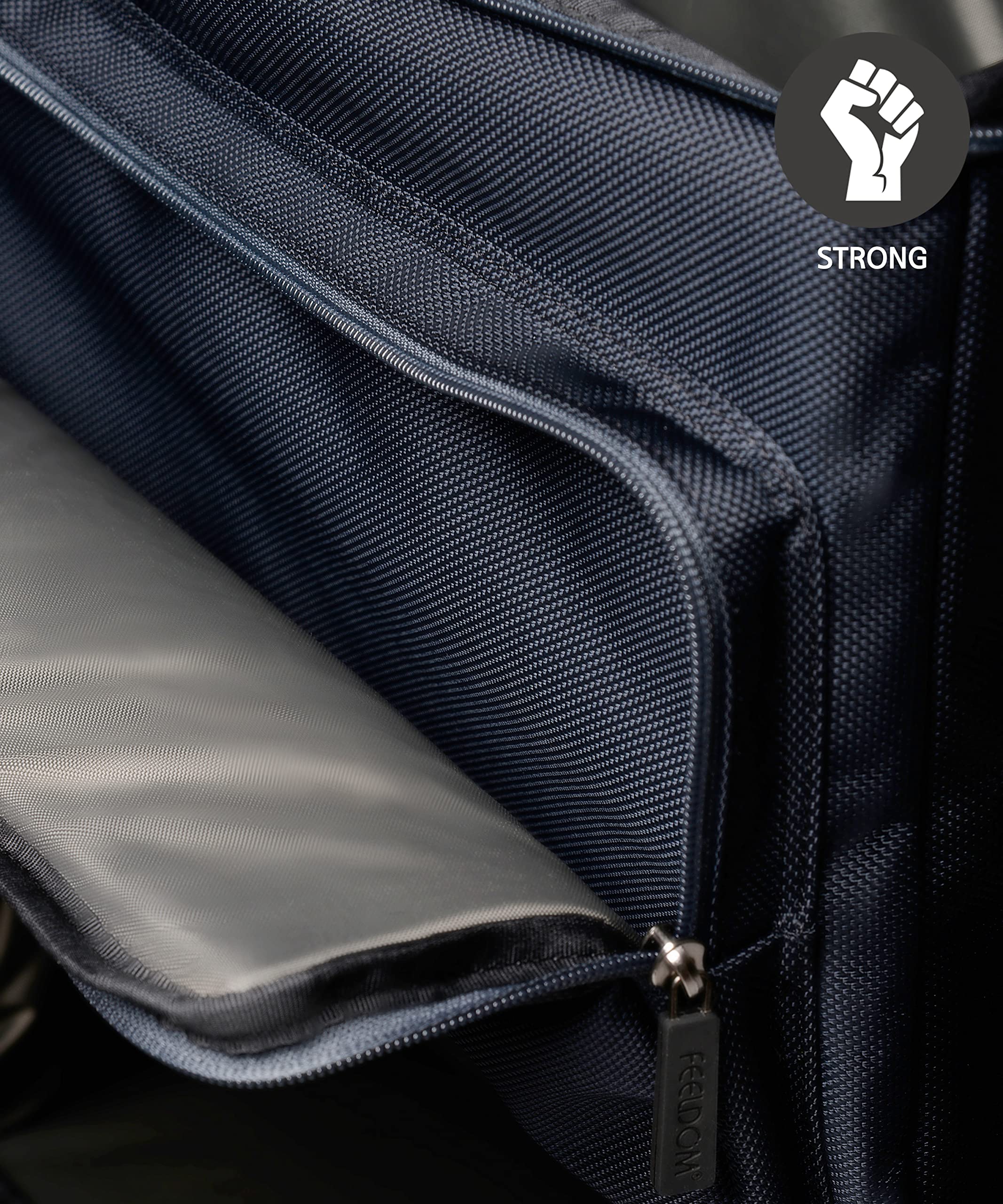 TREK Large Dark Navy Laptop Backpack for Travel, Camping & College - Heavy-Duty 40L Waterproof Backpack with Rain Cover - Lightweight Tylon Padded Design - Perfect for Work Commute, Hiking & School Use