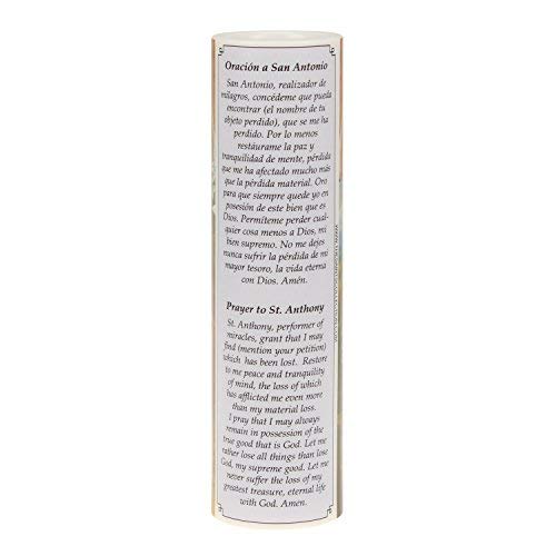 Saint Anthony LED Flameless Devotion Prayer Candle - Religious Gift with 6-Hour Timer for Safe Worship | Perfect for Home Altar, Church Decor & Spiritual Meditation