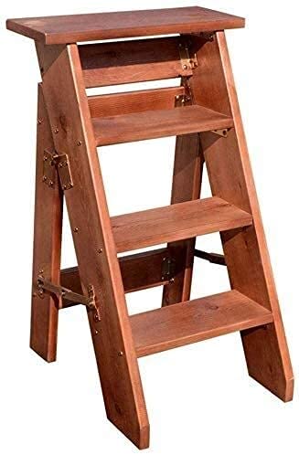 Foldable Step Stool for Adults - 4 Step Ladder Stool with Non-Slip Surface, Multi-Purpose Folding Stool for Home, Kitchen, Bathroom, Garden - Perfect as Shoe Bench, Flower Stand, Plant Stand, Indoor & Outdoor Use