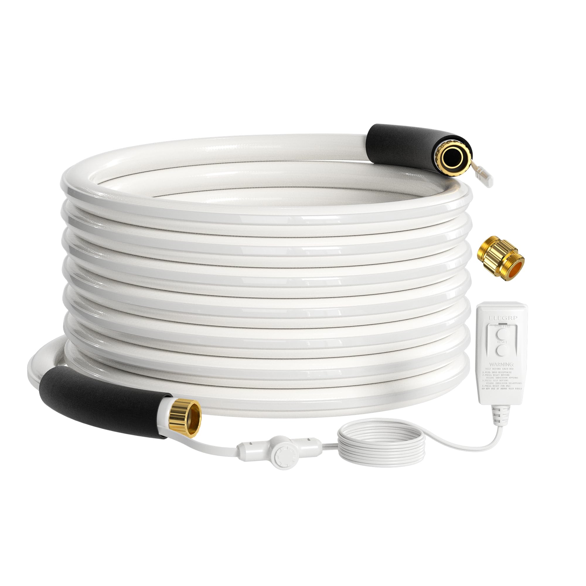 Giraffe Tools 50FT Heated Water Hose for RV & Camper - BPA Free, GFCI Protected, 5/8-Inch Lead, Freeze Proof Down to -20℉ - Perfect for Winter Camping, RV Travel & Outdoor Watering
