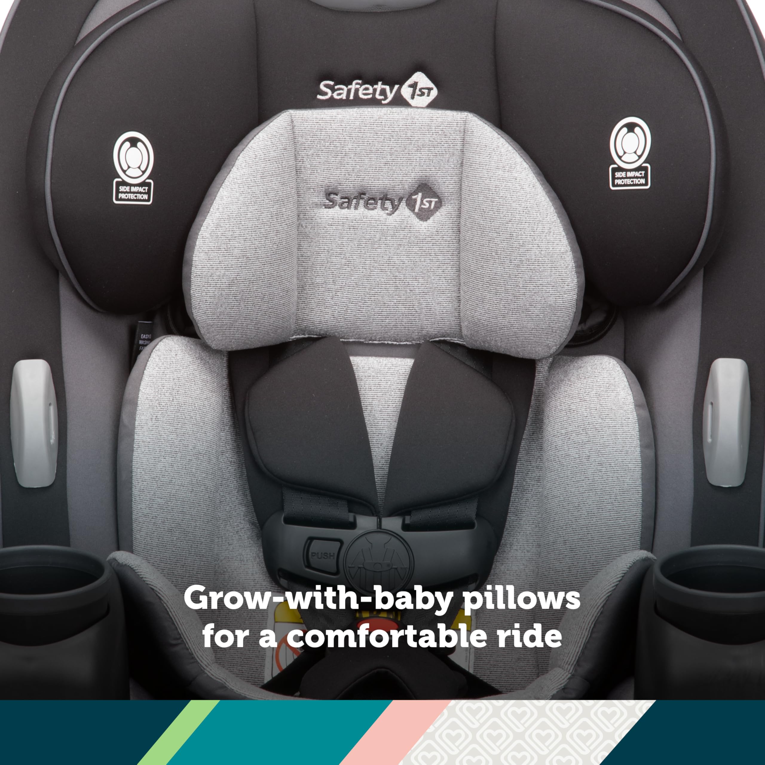 Safety 1st Crosstown DLX All-in-One Convertible Car Seat for Infants to Toddlers (10-100 lbs), Lavender - Premium Safety & Comfort for Travel, School & Family Road Trips