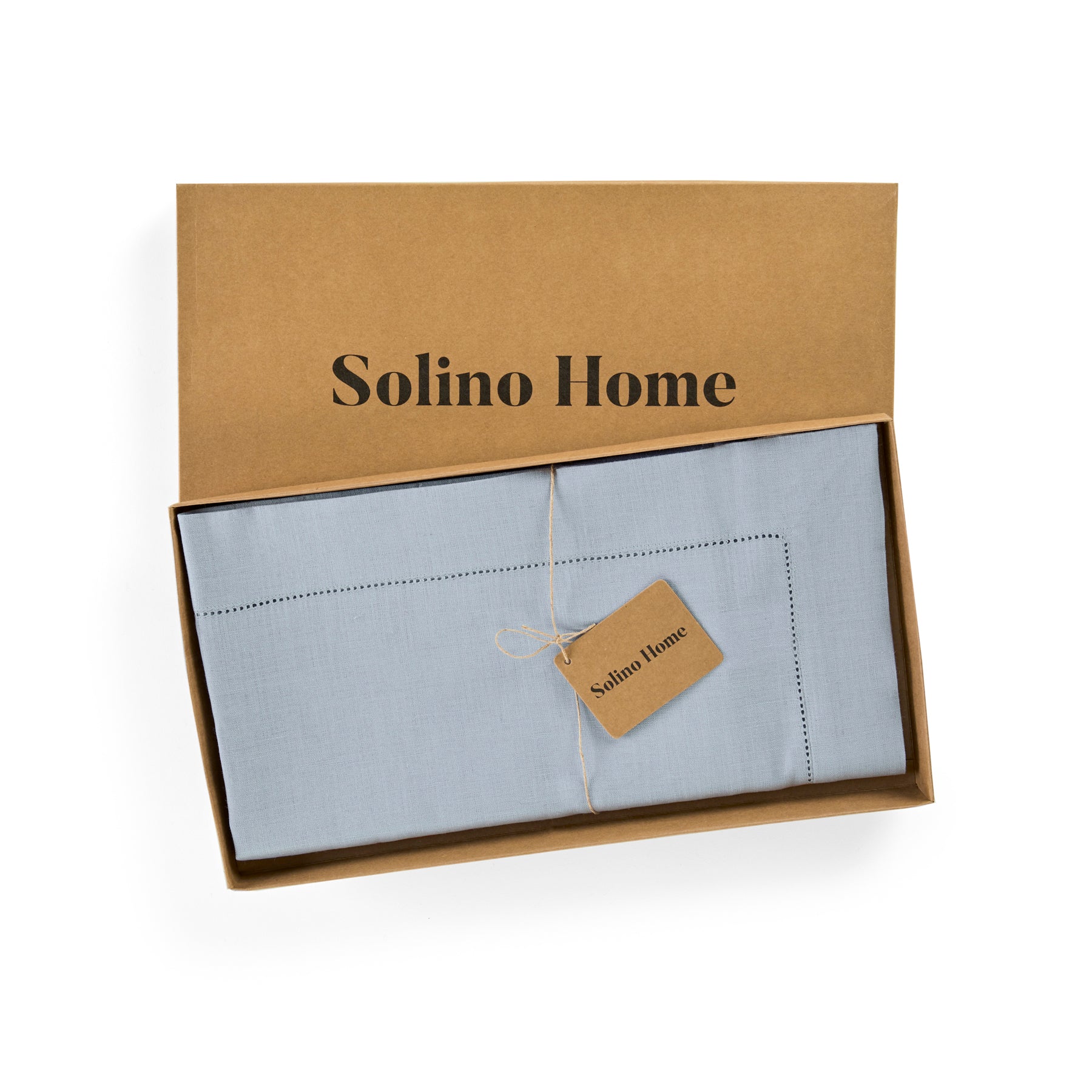 Classic Hemstitch Table Throw - Elegant Linen Table Runner for Dining Room Decor, Wedding & Holiday Table Settings