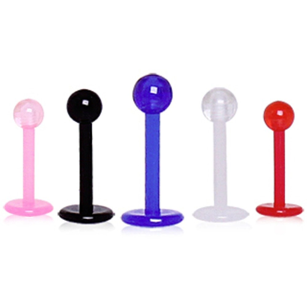 WildKlass BioFlex Labret Stud with UV Acrylic Ball - Perfect for Piercings & Nightlife