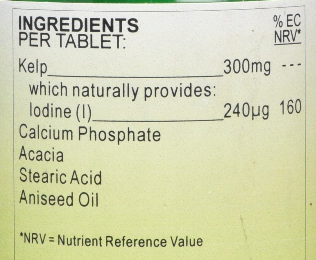 Health Plus Kelp 300mg Natural Body Shape Supplement - 250 Plant-Based Tablets for Weight Management & Thyroid Support | Supports Metabolism & Detox