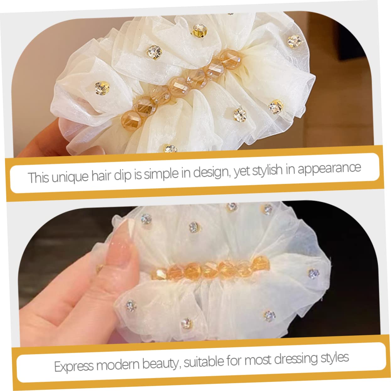 FOMIYES Rhinestone Hair Clips for Women - Elegant Spring Hair Accessories for Parties & Weddings
