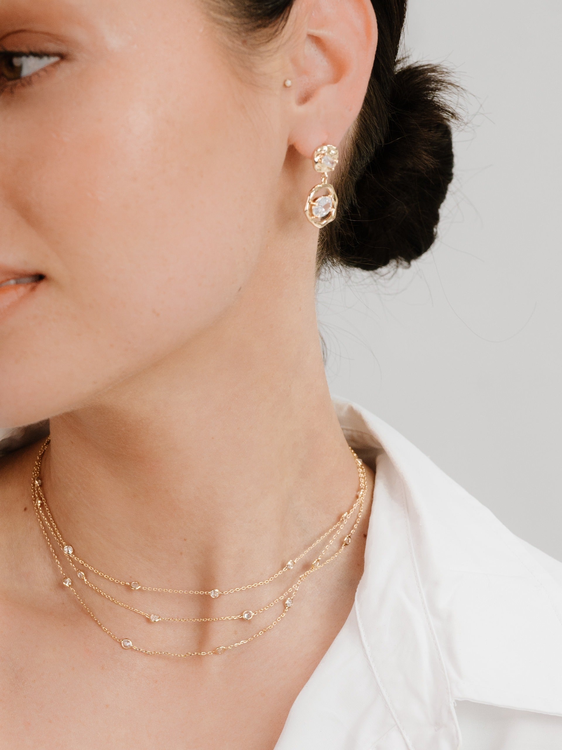 Elegant Crystal Beaded Layered Necklace for Women - Perfect for Parties, Weddings & Everyday Wear