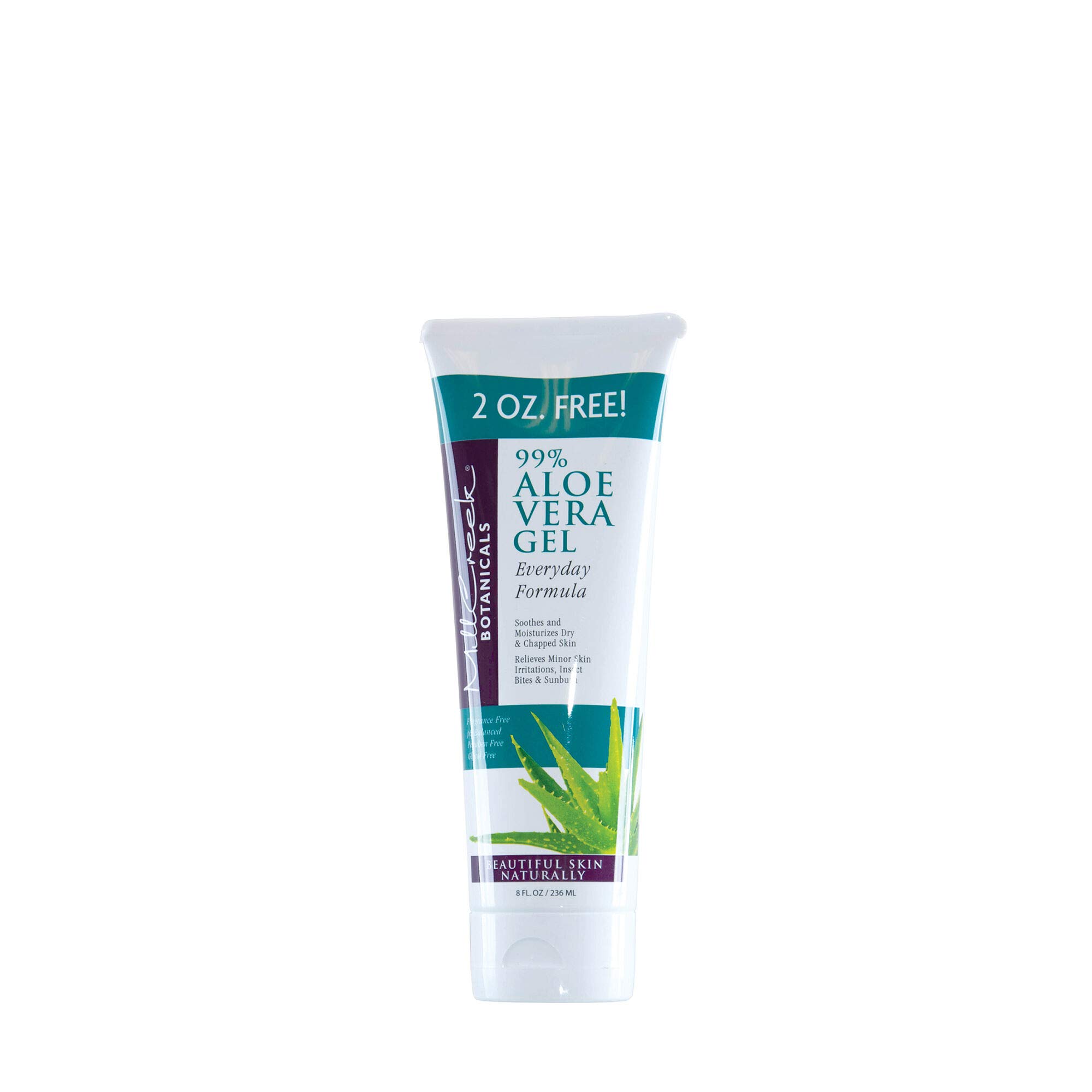 Mill Creek Aloe Vera Gel - 99% Pure, 4 Oz - Soothing Moisturizer for Sunburn, Dry Skin & Hair Care - Natural After Sun Lotion & Hydrating Face Gel