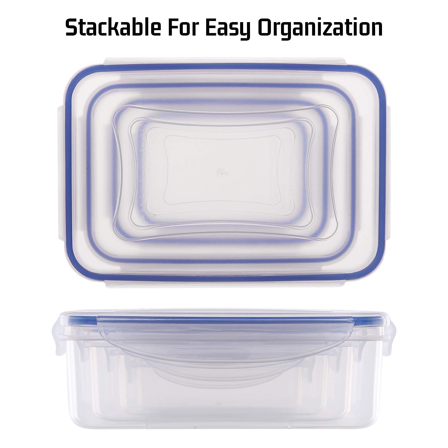 SIKITUT 8-Pack Airtight Food Storage Containers with Lids - BPA-Free Plastic Kitchen Organizers for Dry Food, Snacks, Meal Prep & Leftovers | Leakproof, Stackable & Space-Saving Design for Pantry, Fridge & Freezer