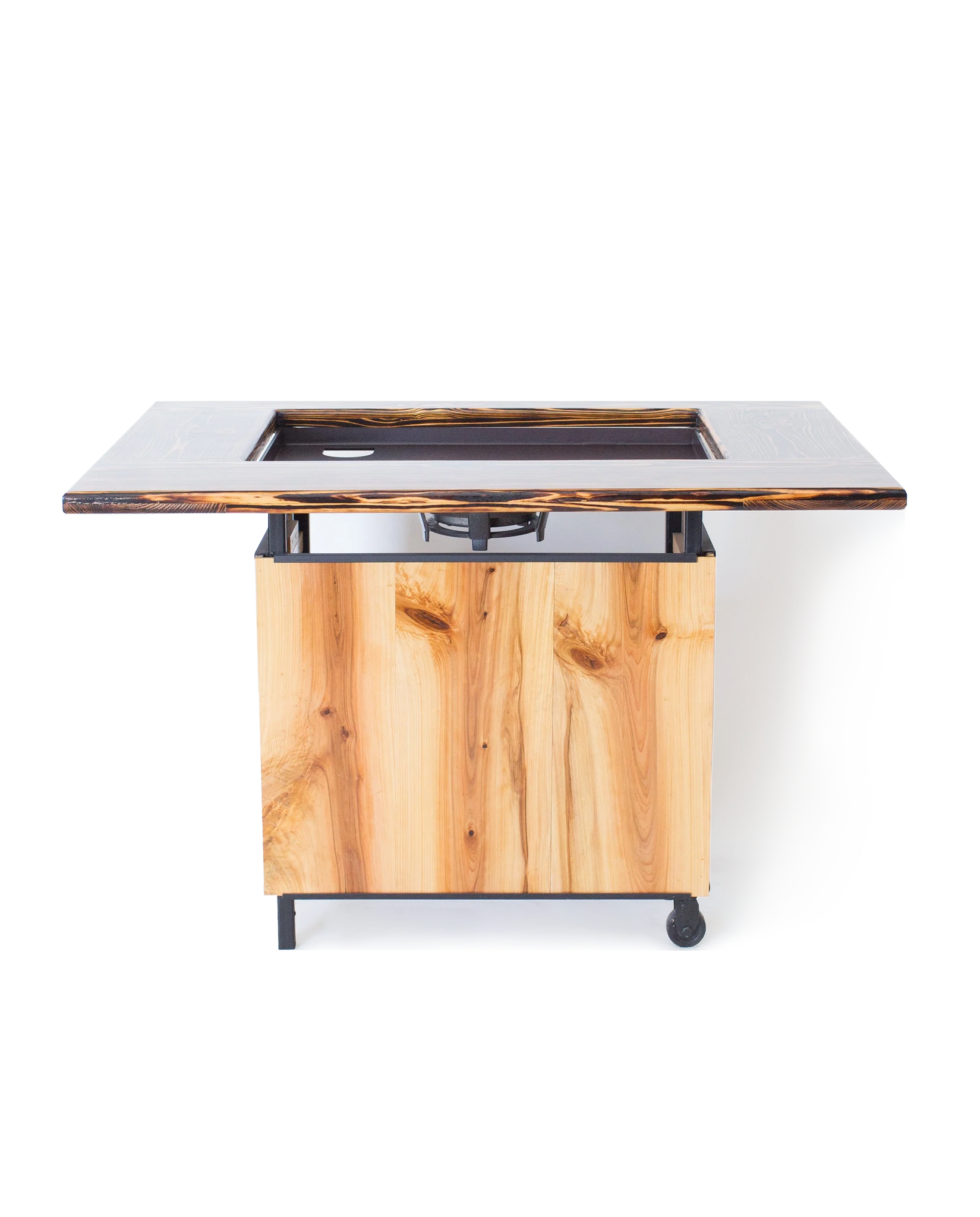 Premium Backyard Hibachi Grill Torched Cypress - Portable Japanese BBQ Grill for Outdoor Cooking, Camping & Backyard Parties - BY BHPOGTC